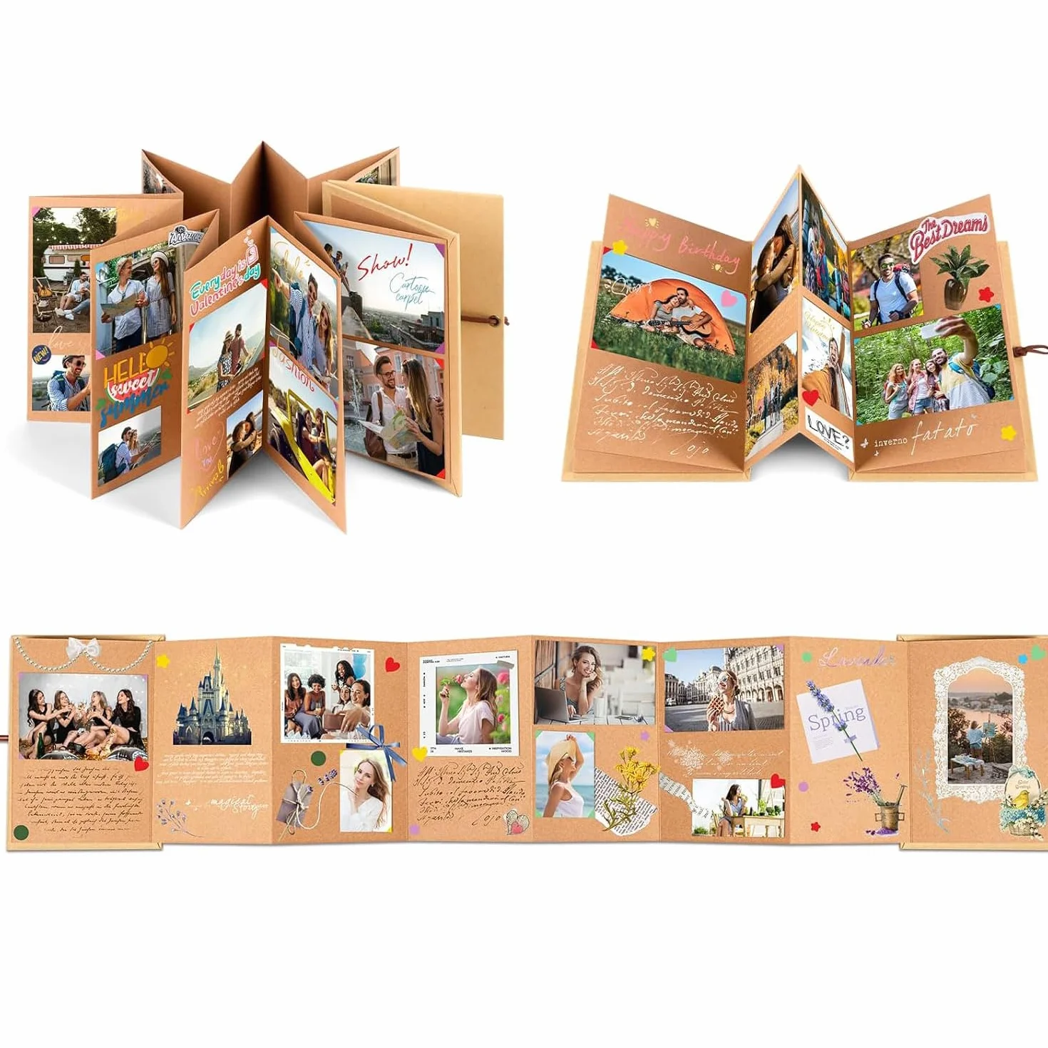 ERBO Album fotograficzny z możliwością personalizacji (17,5 x 11,5 cm), mały album na zdjęcia, album na zdjęcia, mały album na zdjęcia lub prezent urodzinowy