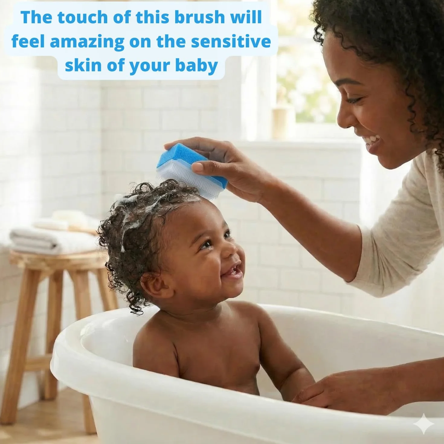 Baby Sponge for Bathing | Extra Soft Cradle Cap Brush | Silicone Massage Combs (5-pack)