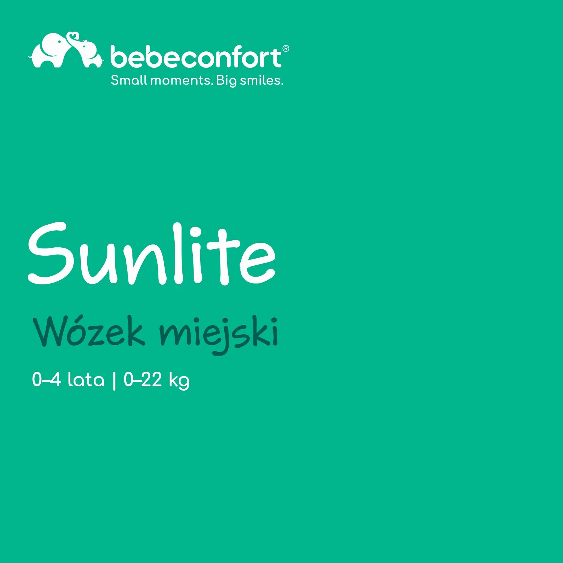 Bebeconfort Sunlite, wózek dziecięcy, 0 – 4 lata (do 22 kg), lekki wózek (7,2 kg), ułożenie na płasko, wózek kompaktowy, rozkładanie jedną ręką, obszerny kosz (5 kg), Tinted Grey
