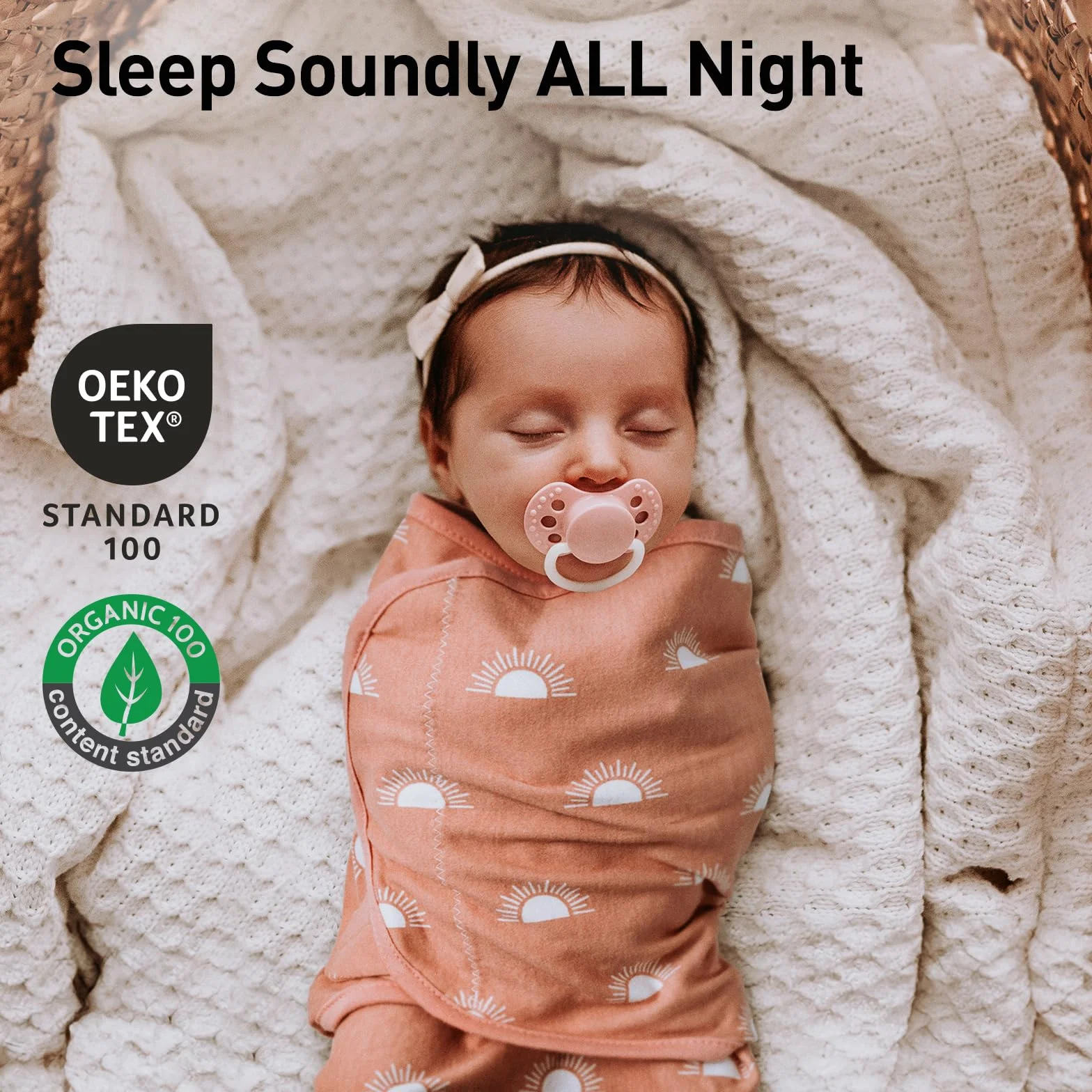 GLLQUEN BABY Koce do spulchnięcia dla noworodków 0-3 miesięcy, Oeko-tex100, 100% oddychające organiczne bawełniane tkaniny do spulchnięcia, 3 sztuki (Kawa)
