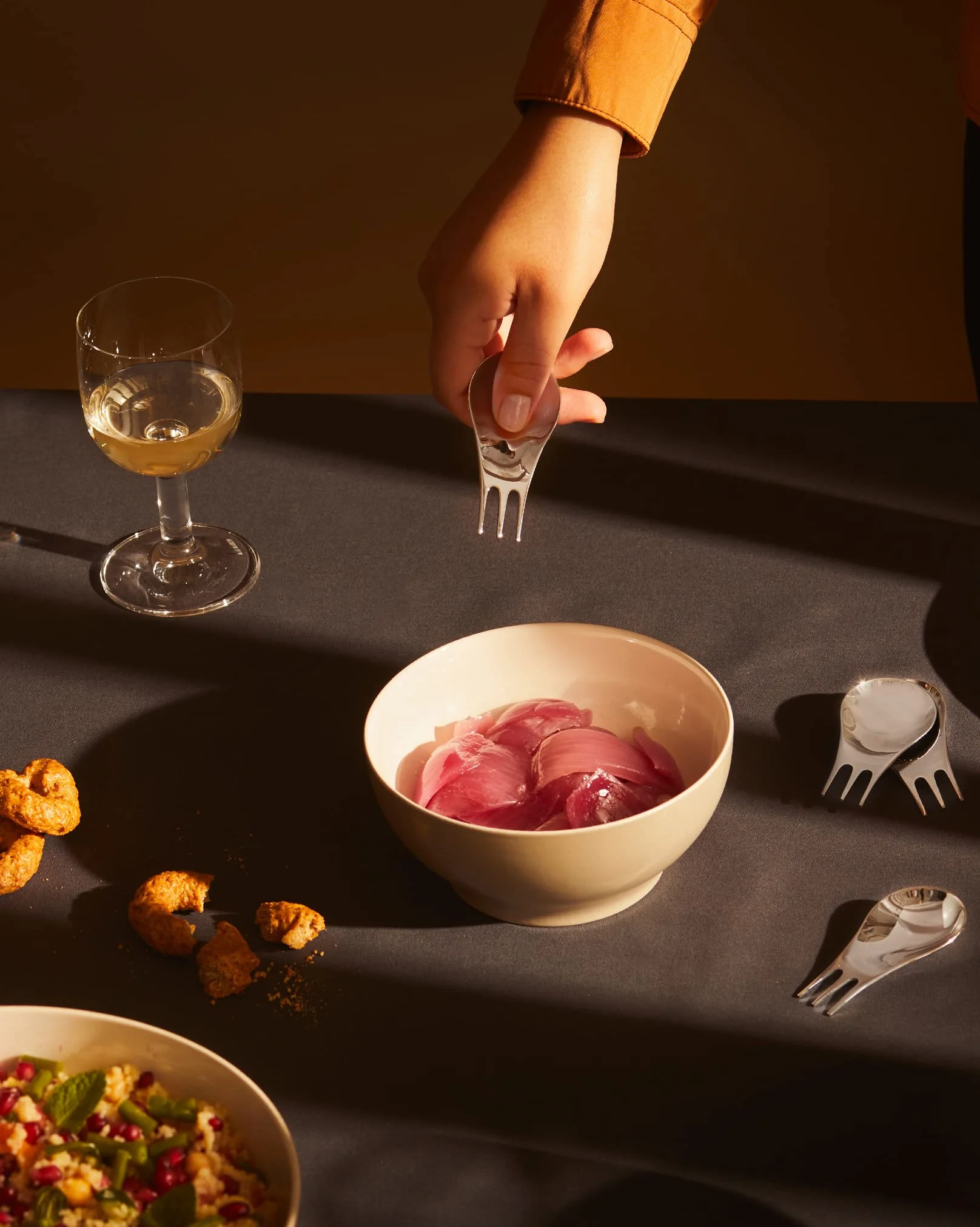 Alessi Moscardino GIMR01S4 Zestaw 4 sztućców wielofunkcyjnych, polerowana stal nierdzewna 18/10