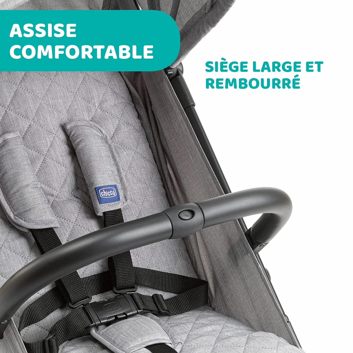 Chicco Trolley Me Lekki Wózek Spacerowy Dla Dzieci od Urodzenia do 15 kg, Rozkładane Oparcie, Składany jak Walizka, Kompaktowy Po Złożeniu, Koszyk, Okrycie Przeciwdeszczowe, Powiększana Budka
