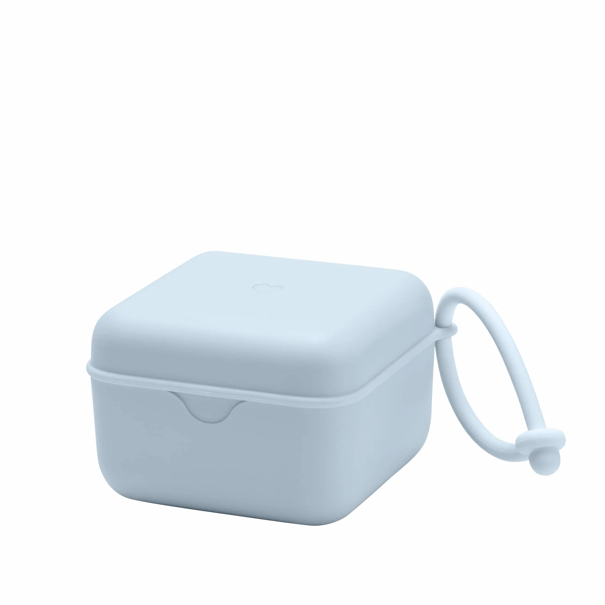 BIBS Pudełko na smoczek z gumką. Pudełko sterylizatora na smoczek. Materiał w 100% wolny od BPA. Wyprodukowano w Danii. Baby Blue
