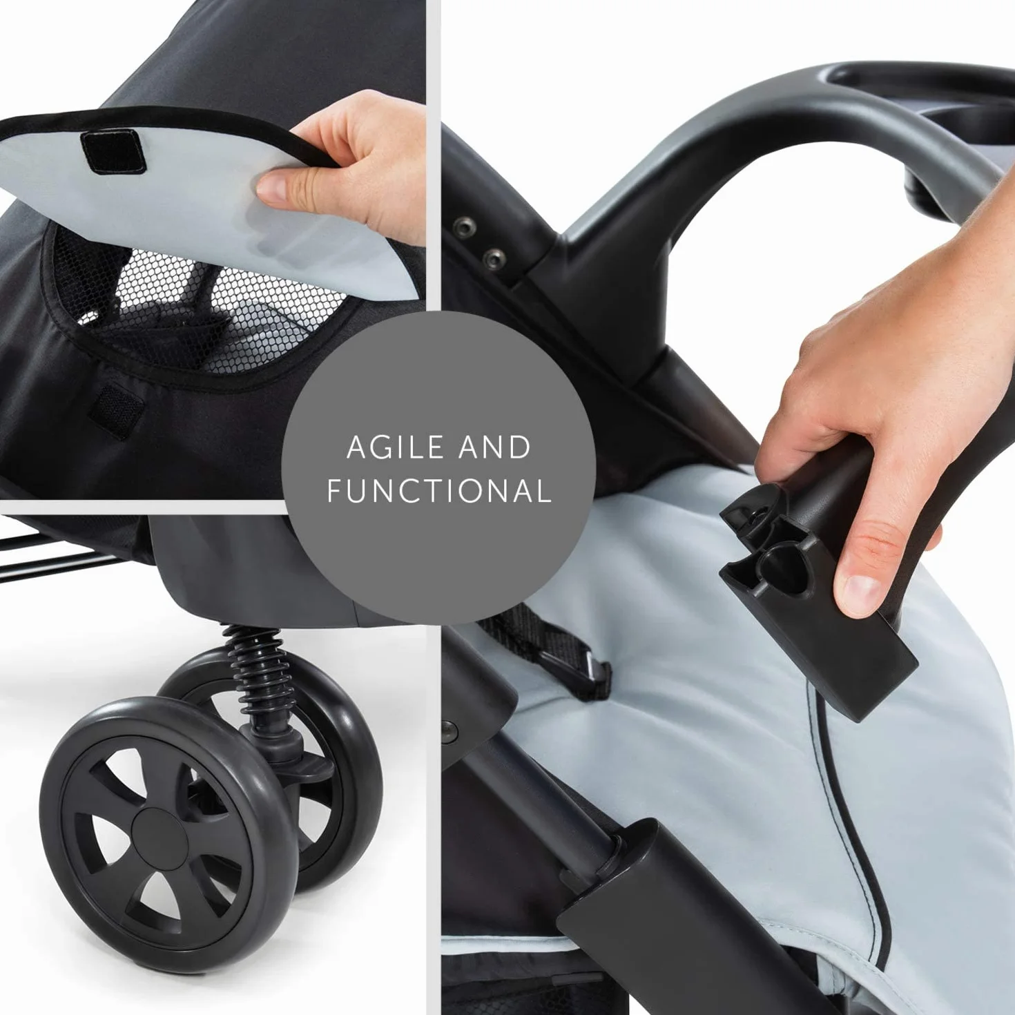 Hauck Shopper Neo II Buggy wózek 25 kg składany lekki srebrny szary