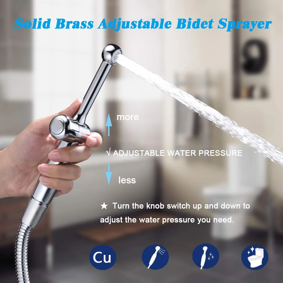 Bidet Uvish rozpylacz do mocowania do toalety, ręczny sprayer, higiena osobista, prysznic z wężem, pielucha dla niemowląt, czystość pośladków z litego mosiądzu