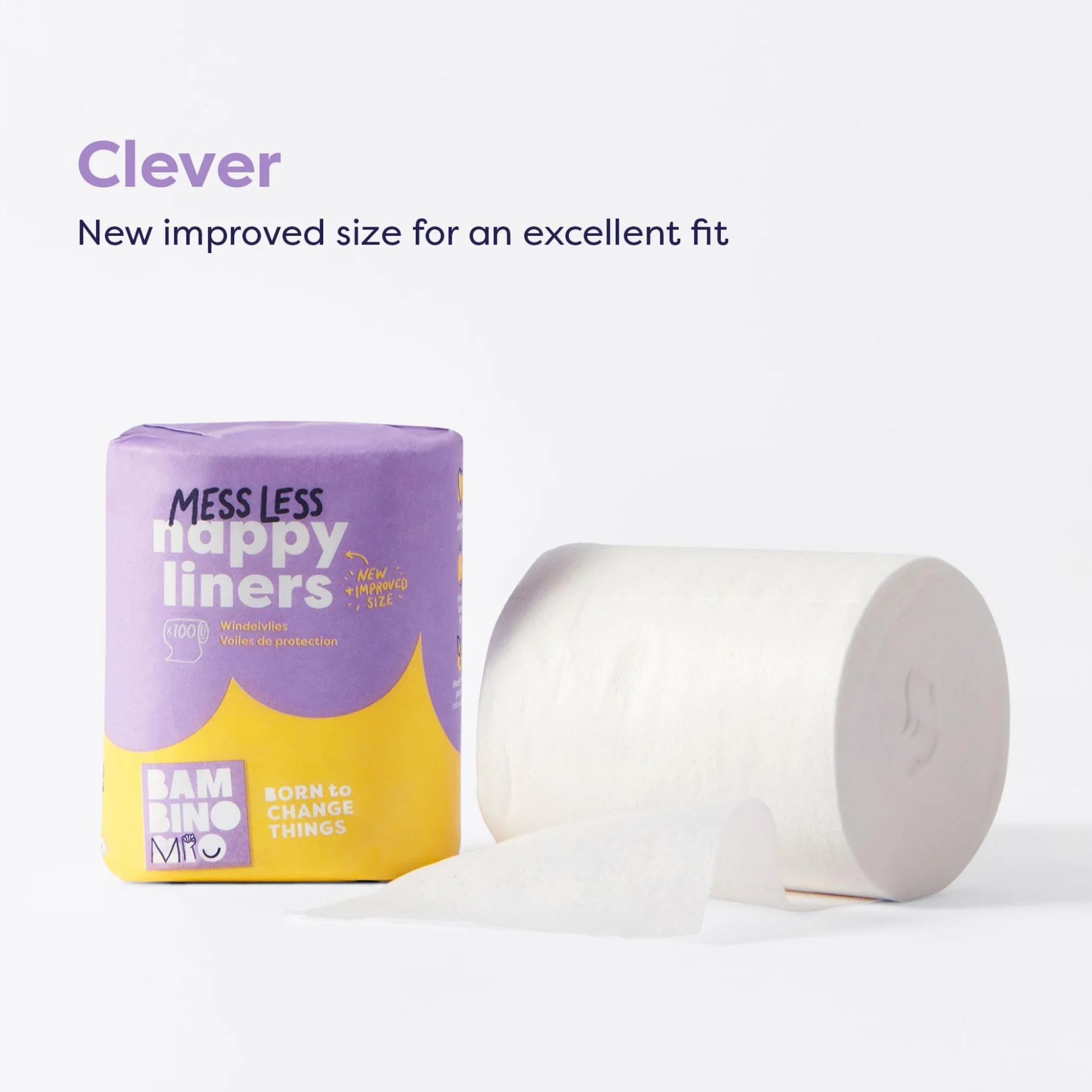 Bambino Mio, Supersoft włóknina pieluchowa, biodegradowalna, 2 x 100 sztuk