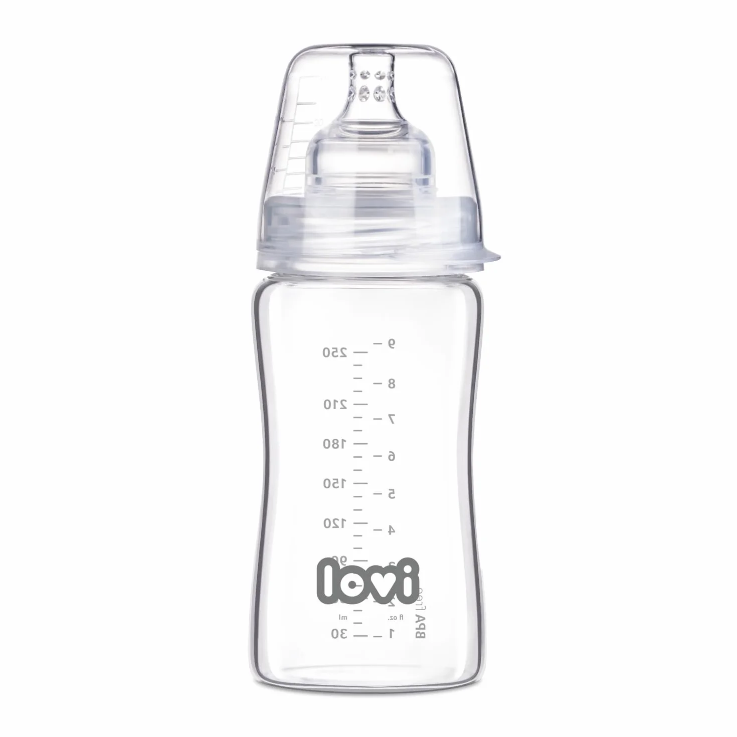 LOVI Butelka do karmienia szklana 250 ml z systemem SUPERvent