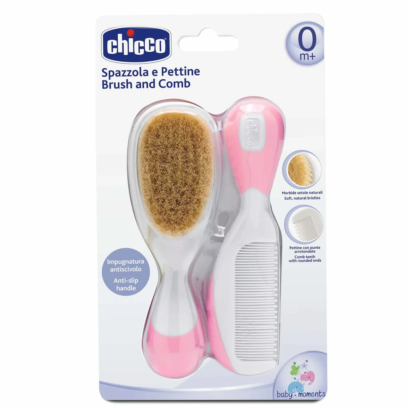 Chicco 0000656910000 grzebień i szczotka różowy