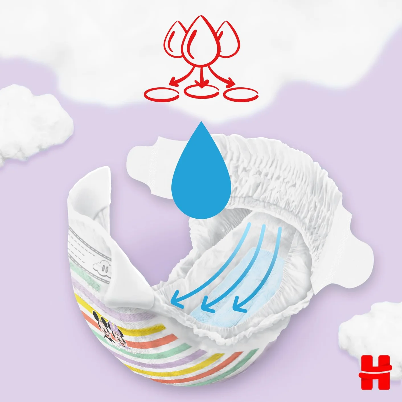 Huggies Ultra Comfort Pieluchy rozmiar 4, (7-18 kg) 100 szt.