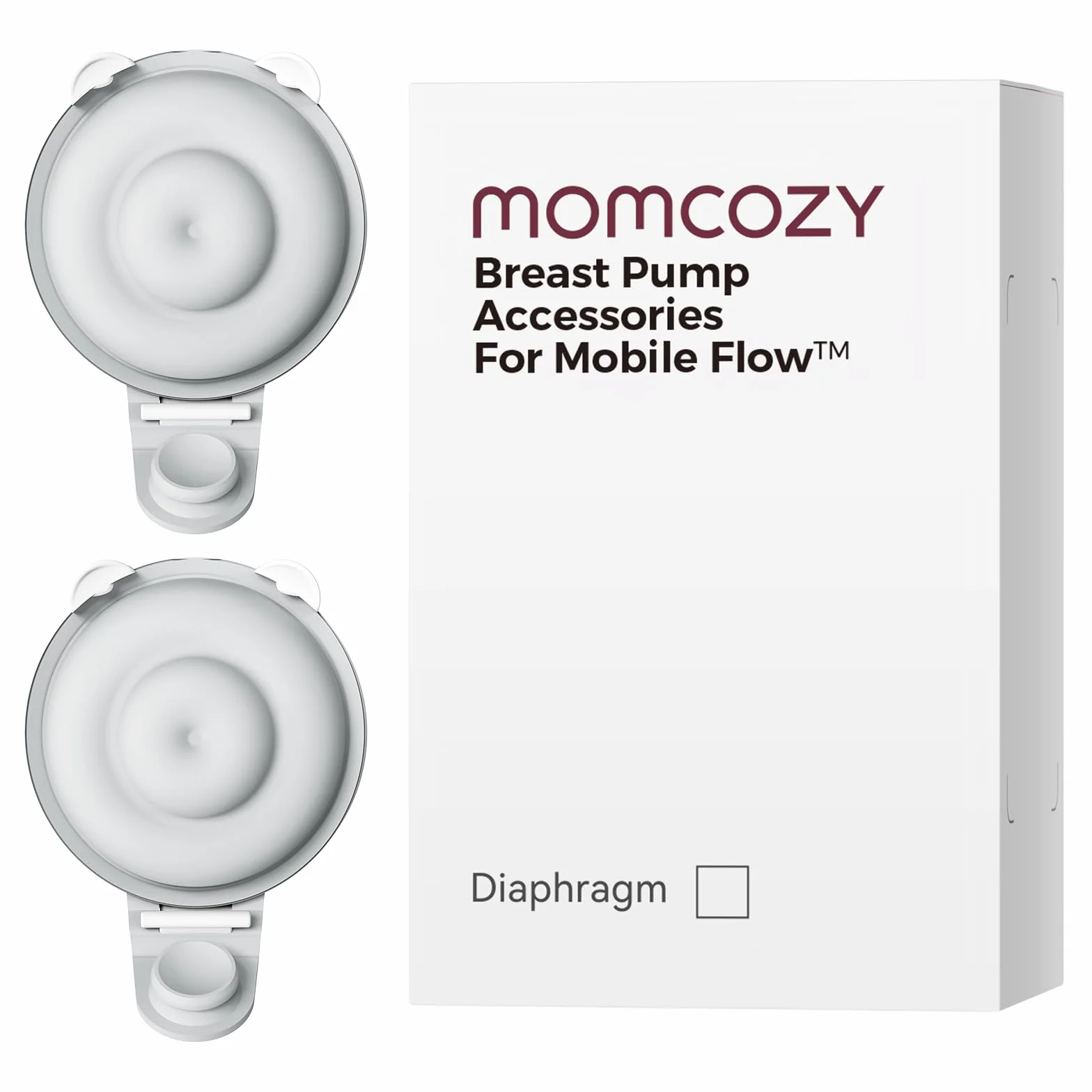 Momcozy Oryginalny mobilny przepływ | akcesoria zamienne M9, oryginalne części do karmienia piersią M9 (membrana), 2 szt