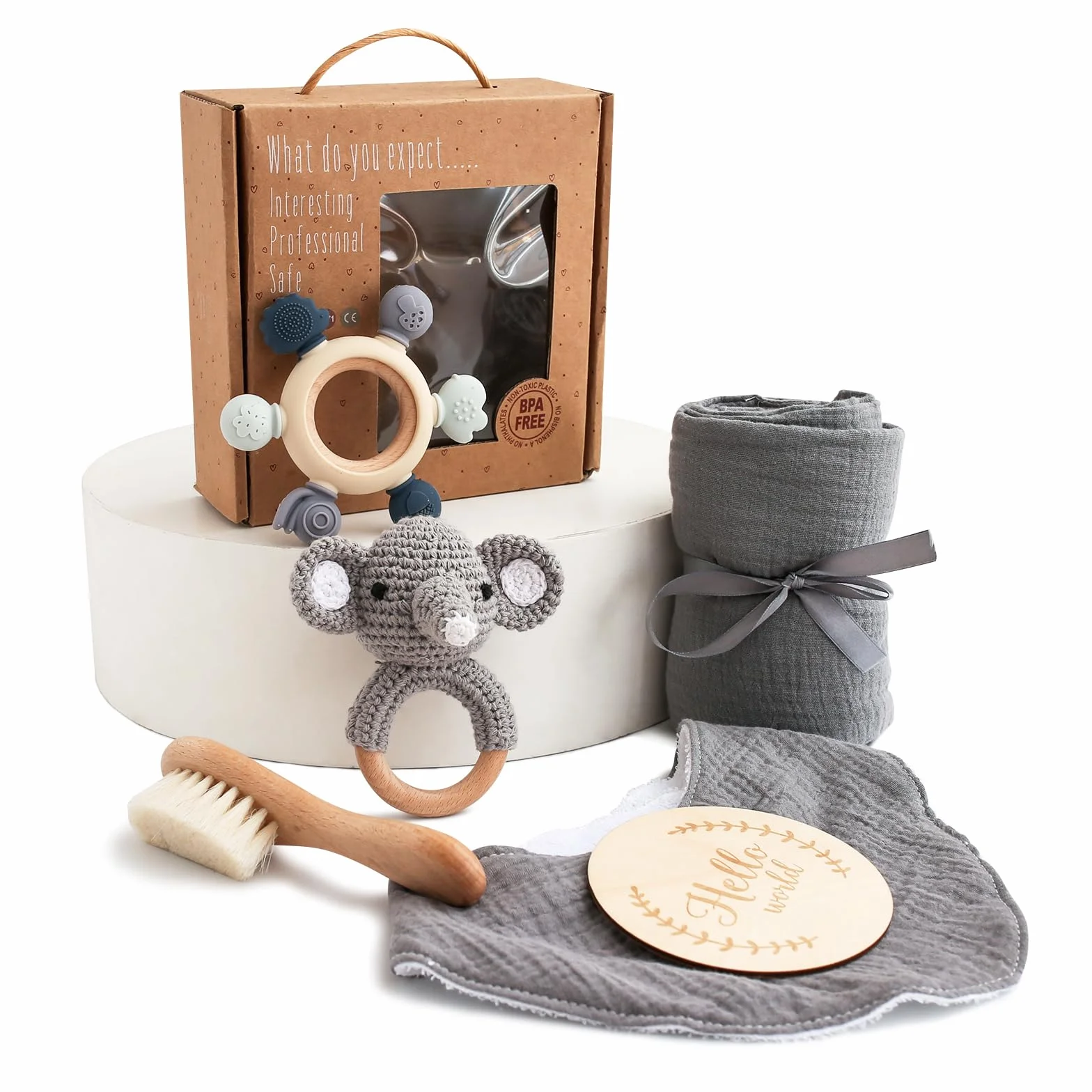 WOODEN TEETHER Prezent dla chłopców i noworodków, prezent z okazji narodzin dziecka, prezent z drewna, zabawka z chwytakiem, ręcznik kąpielowy, kamień milowy, kocyk dla niemowląt, rekwizyt