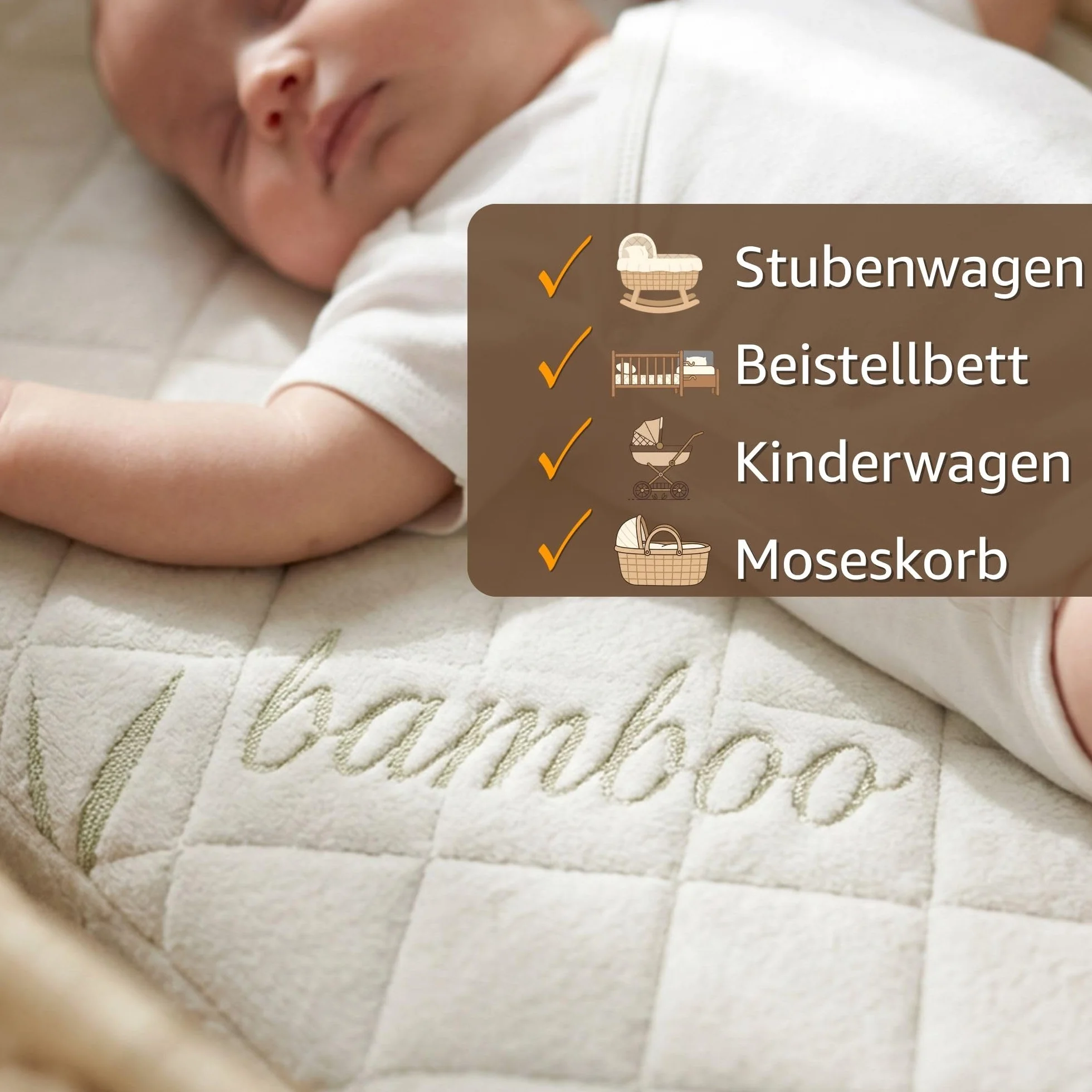 Materacyk do gondoli polokragly Bamboo 75x35x4 T-18 Premium