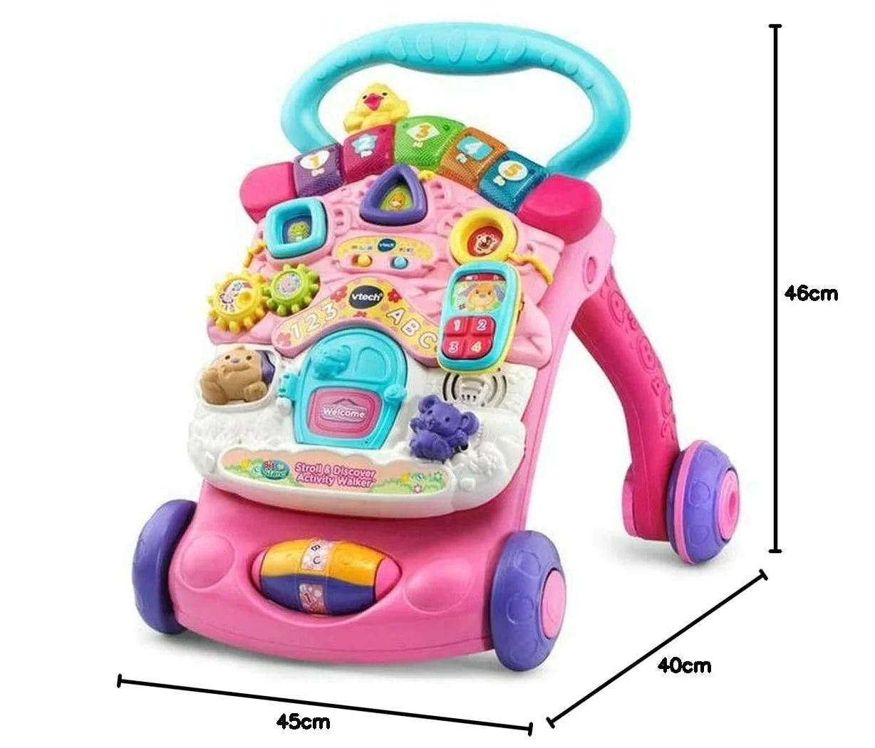 VTech 505653 chodzik dla niemowląt różowy