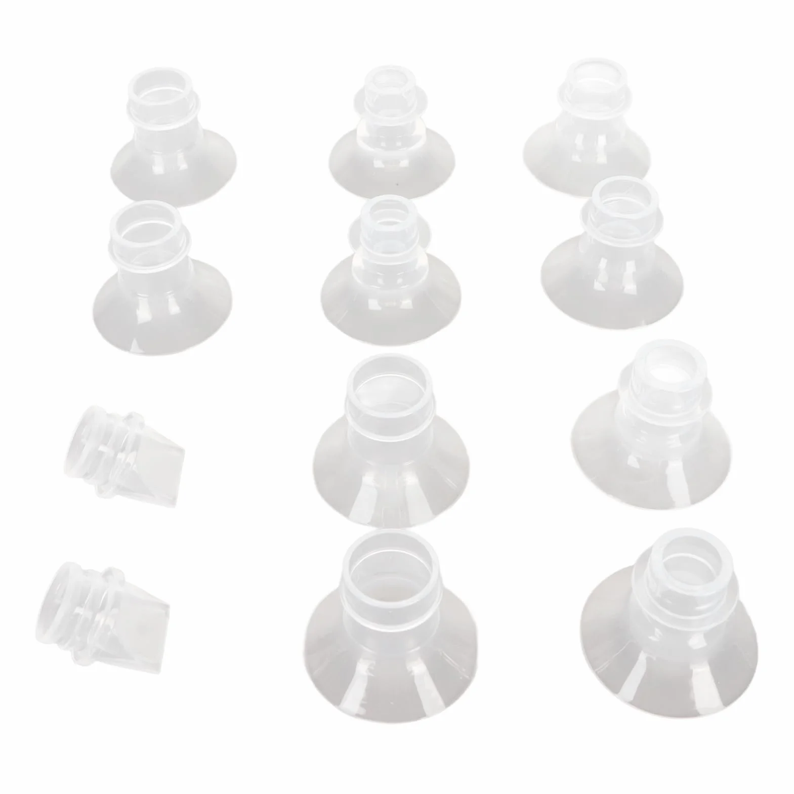 Zestaw 10 szt. Wkładek do Kołnierzy Laktatora, Nadający się do Noszenia Silikonowy Kołnierz do Laktatora z Zaworem Bez BPA i Kaczym Dziobem 13 Mm 15 Mm 17 Mm 19 Mm 21 Mm, łatwe