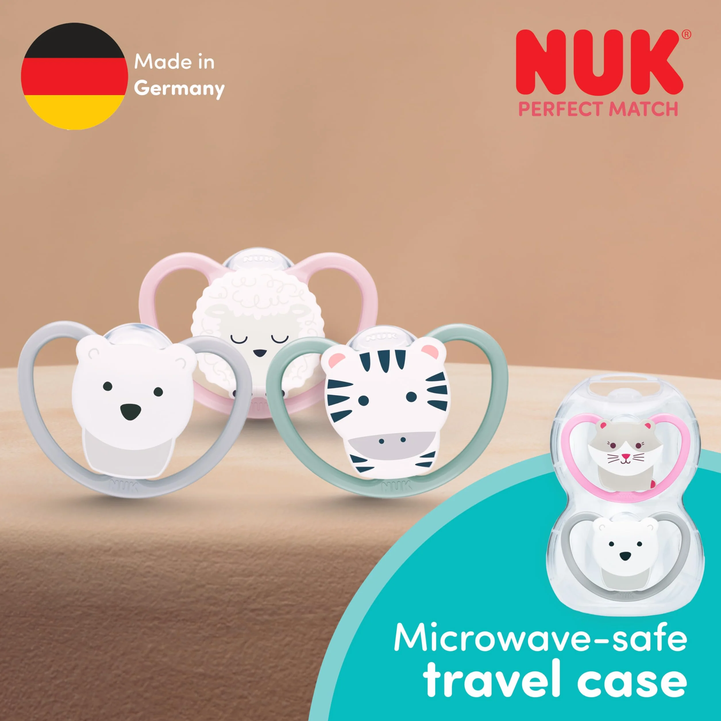 NUK Perfect Match Air Smoczki ortodontyczne 18-36 m 4 szt różne kolory