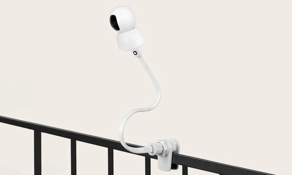 LIONELO FLEXIGRIP WHITE Elastyczny Uchwyt do Niani Eletkronicznej Stojak do Mocowania Kamery, Do Obserwacji Niemowląt Pałąk Kompatybilny z Nianią Babyline 3.2, View, 8.2,
