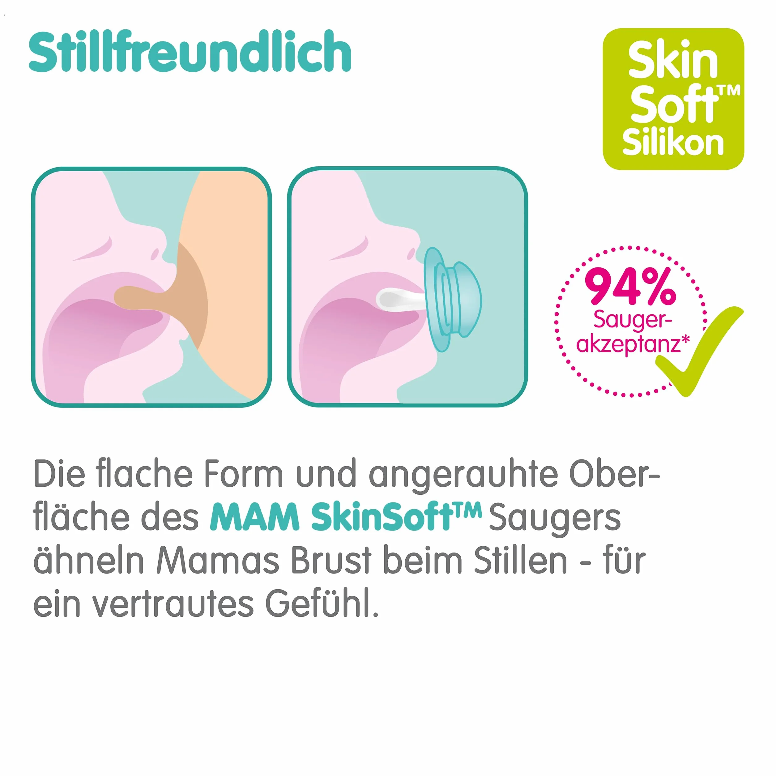 MAM SkinSoft silikonowy smoczek z tarczą, od 16 miesięcy, niedźwiedź/nosorożec, 2 szt