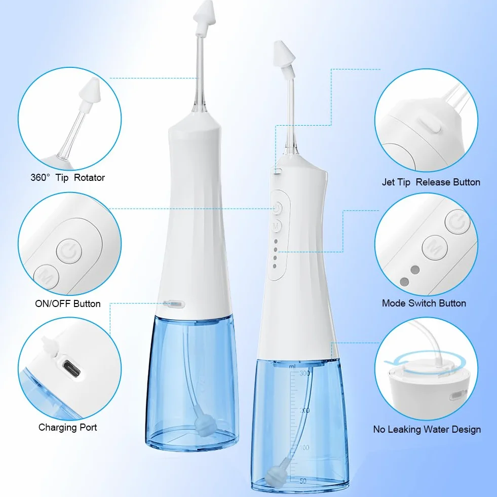 Neti Pot Elektryczny Zestaw do Płukania Zatok z 40 Pakietami Soli i 4 Końcówkami