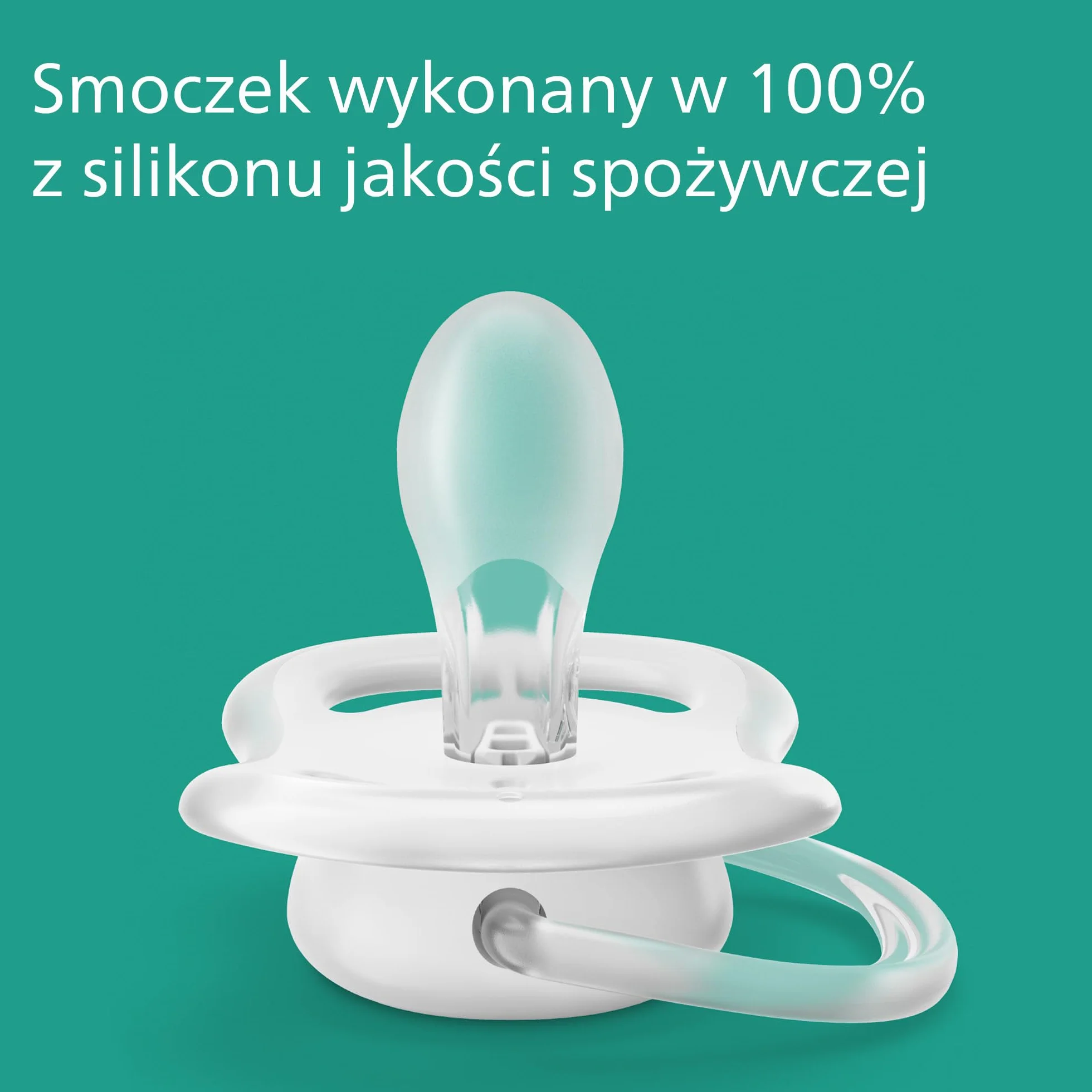 Philips Avent Smoczek Ultra Air - 2x lekkie, przepuszczające powietrze, świecące w ciemności smoczki dla dzieci w wieku 6–18 miesięcy bez bisfenolu A, z etui ze sterylizatorem (model SCF376/14)