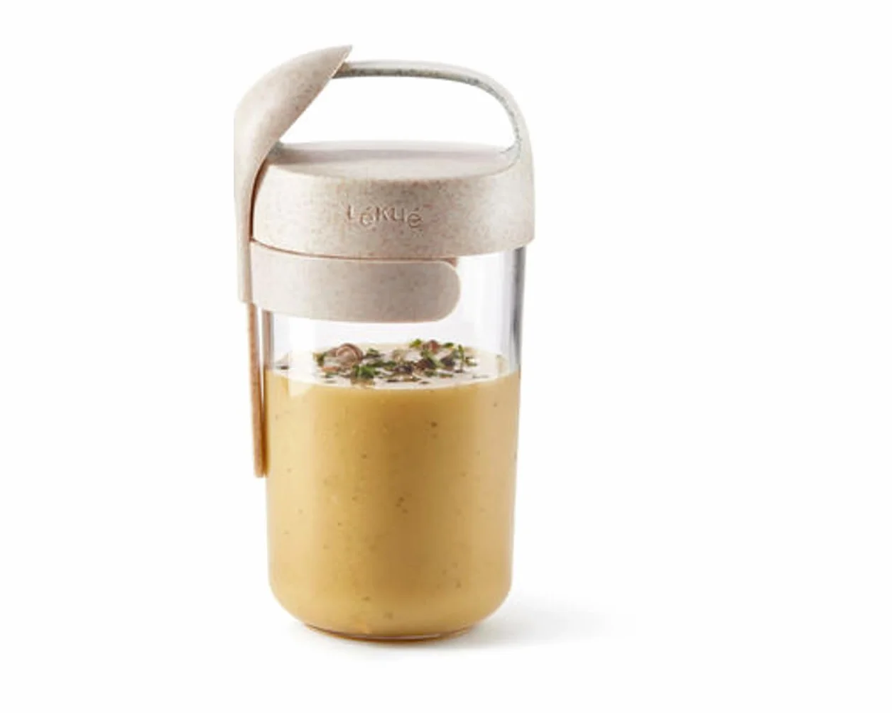 Lékué 0301020V19 Jar To Go Organic, Beżowy, 600 ml