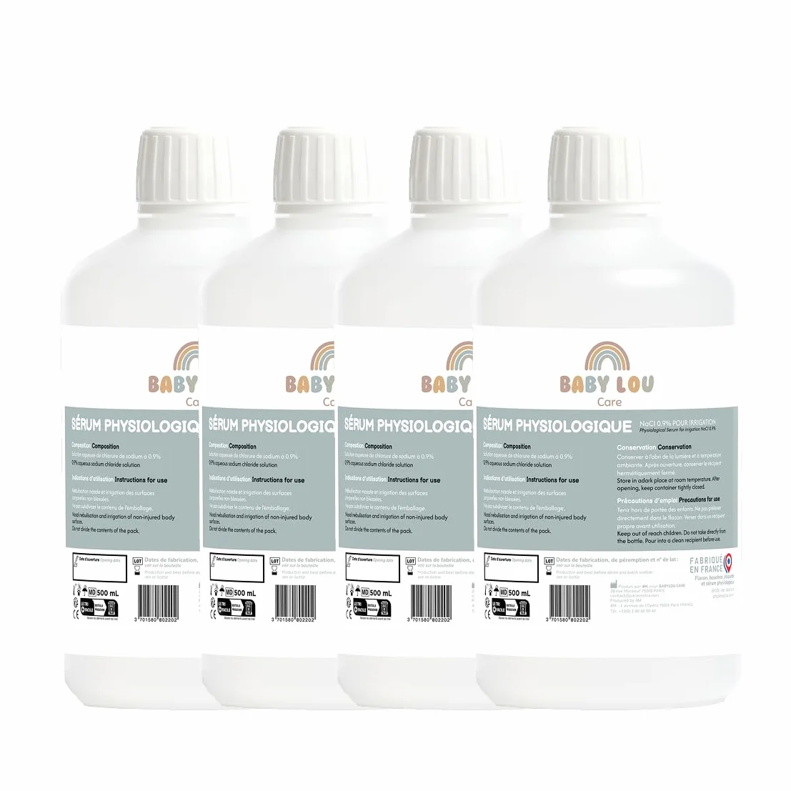 Fizjologiczne serum NaCl 0,9% do mycia nosa 4 x 500 ml