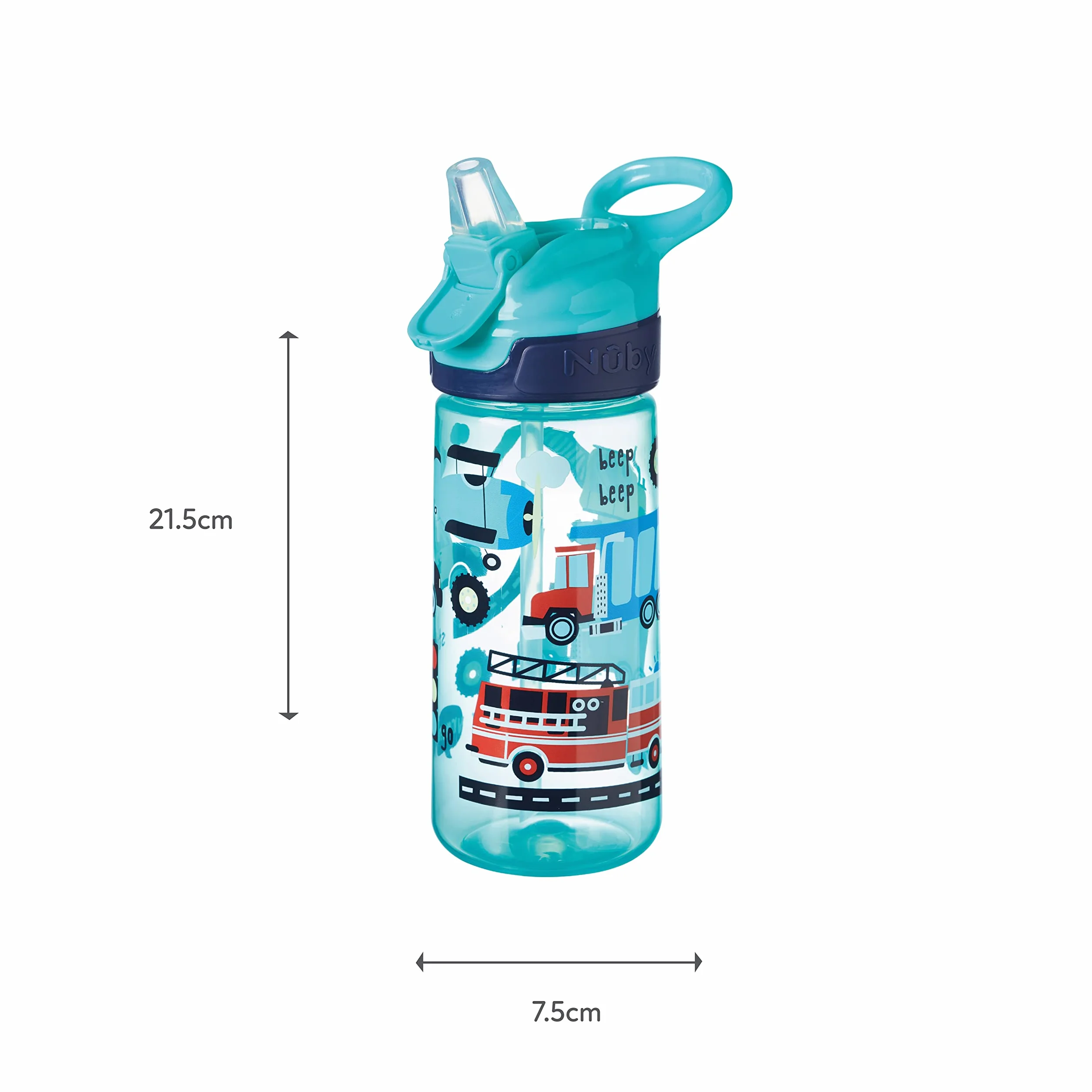 Nuby Super Quench butelka na wodę dla dzieci 540 ml uchwyt do przenoszenia płynny przepływ