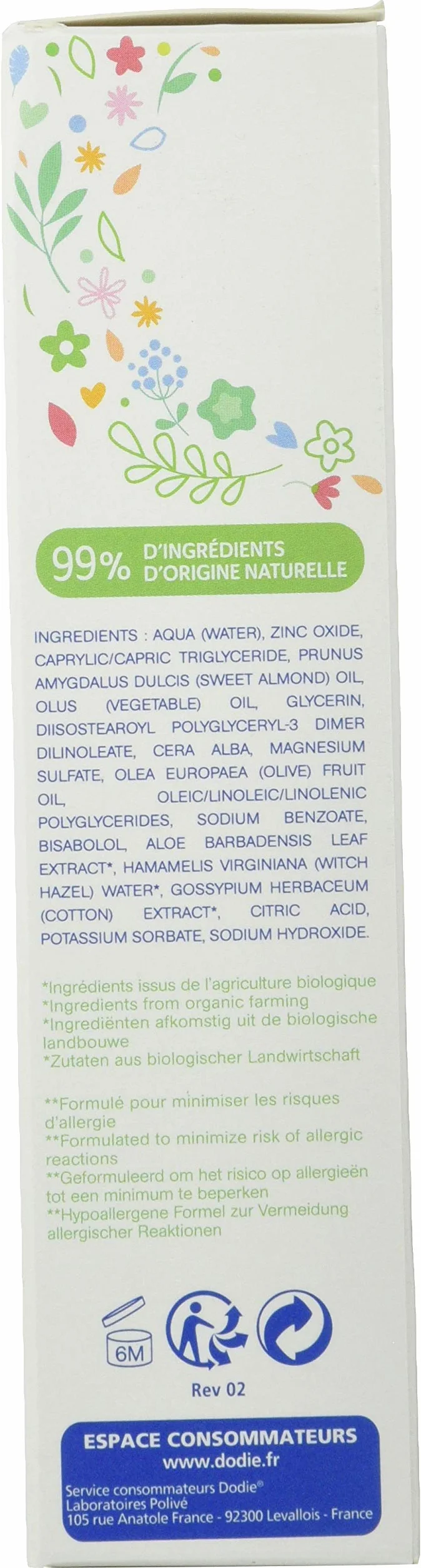 Dodie Krem do przewijania, bez zapachu, od urodzenia, 75 ml