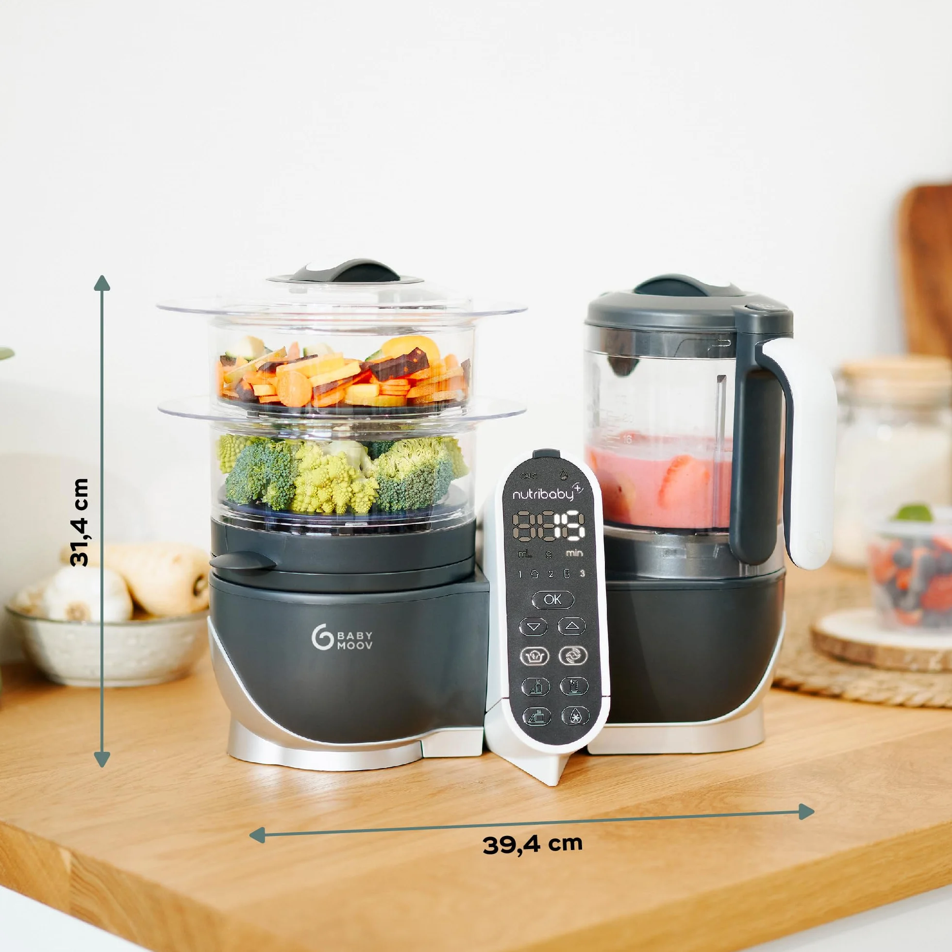 Babymoov Nutribaby (+) szary parowar blender 6 w 1