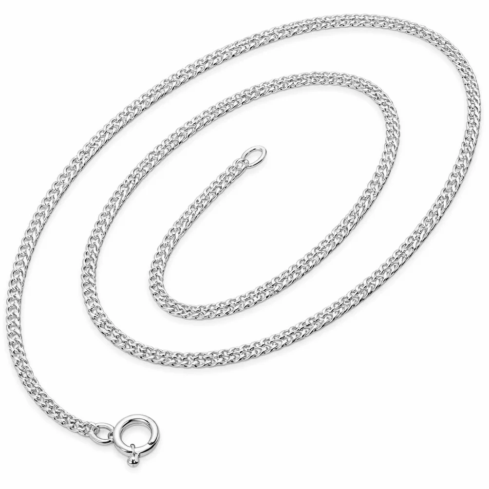 CLEVER SCHMUCK zestaw srebrnych pierścionków do chrztu, Ø 12 mm, z białą cyrkonią, wewnątrz aniołek w kształcie serca, łańcuszek pancerka 34 cm, srebro 925, dla dziewcząt lub chłopców, w etui na chrzest, kolor biały