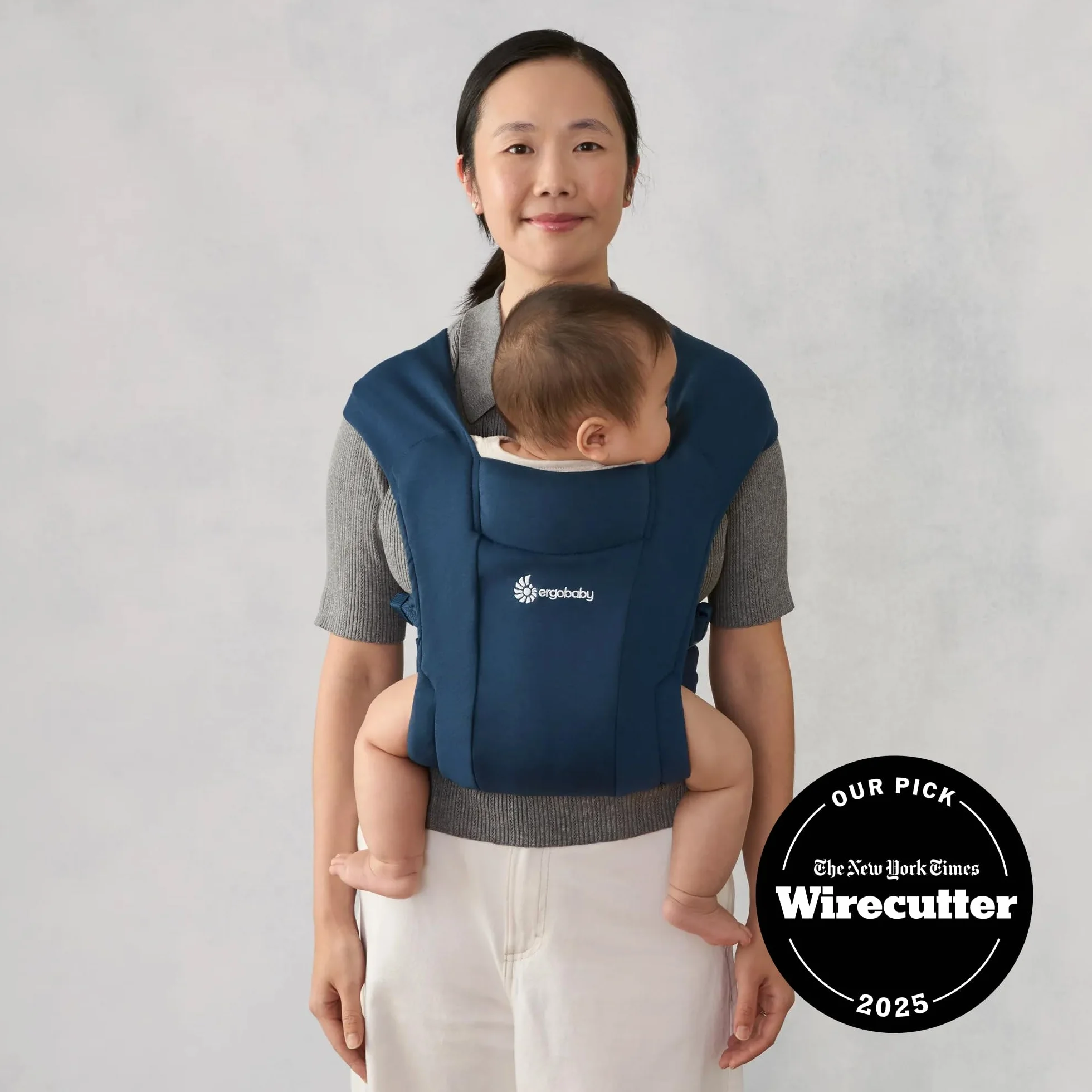 Ergobaby Nosidełko, 4-pozycyjna siatka Omni 360 Cool Air Mesh dla noworodka i malucha (0-4 lat), ergonomiczny nosidełko i plecak dla dziecka, Midnight Blue
