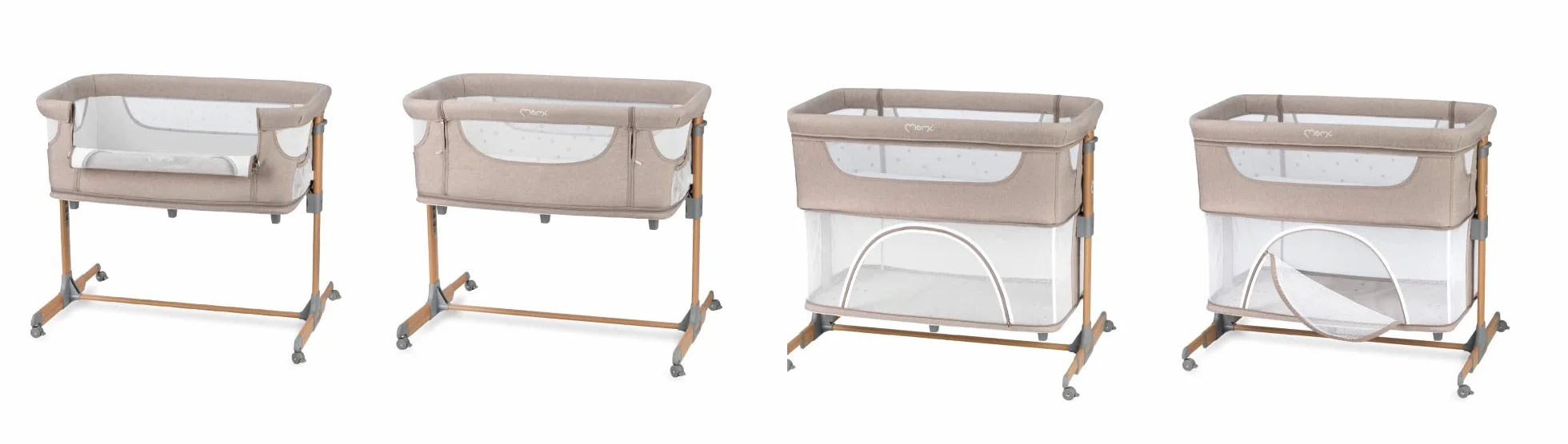 Momi SMART BED Łóżeczko Wielofunkcyjne, Beżowy, do 15 kg