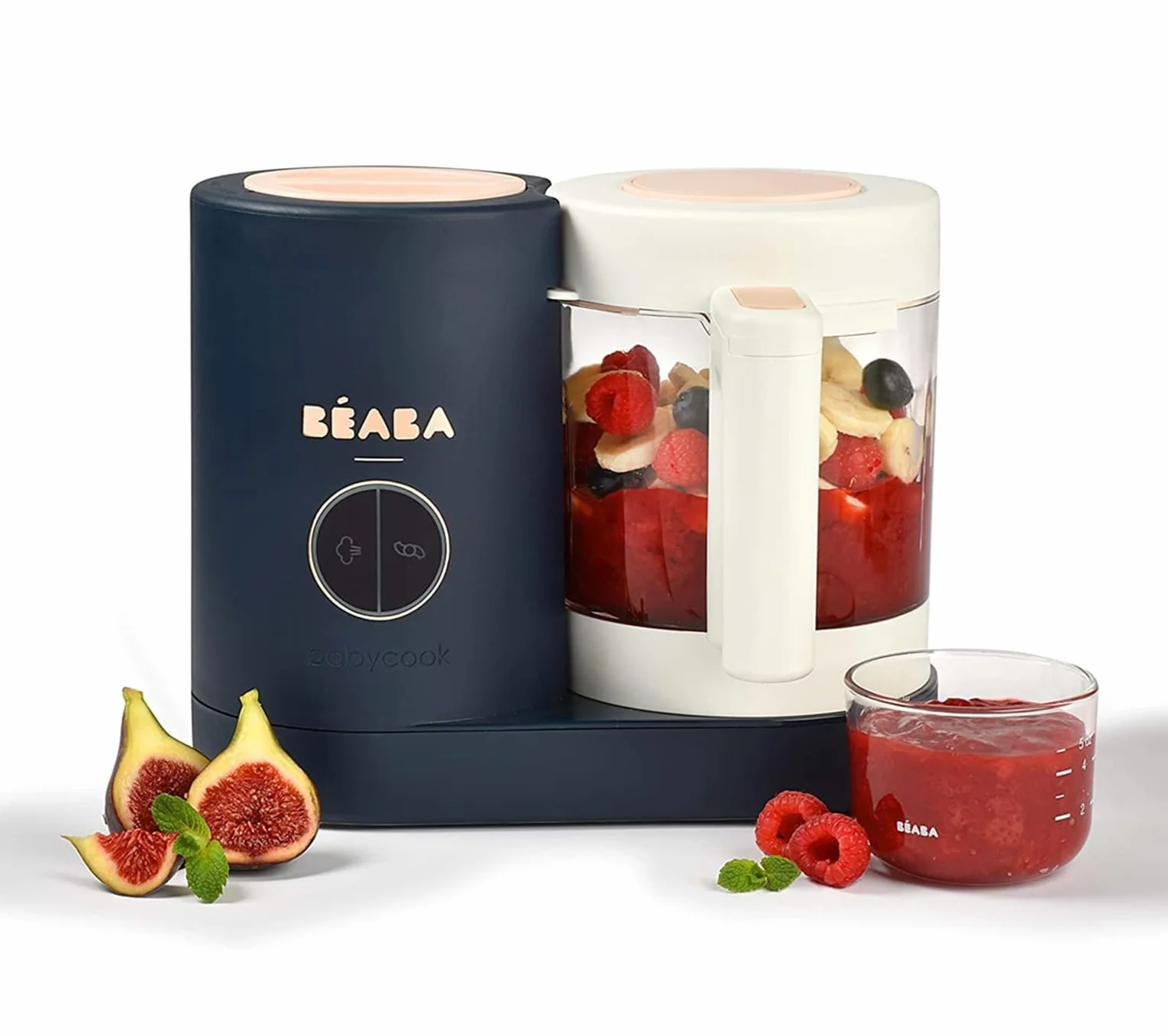 Béaba Babycook Neo Baby Food Maker 4 w 1 Szklana miska Stal nierdzewna