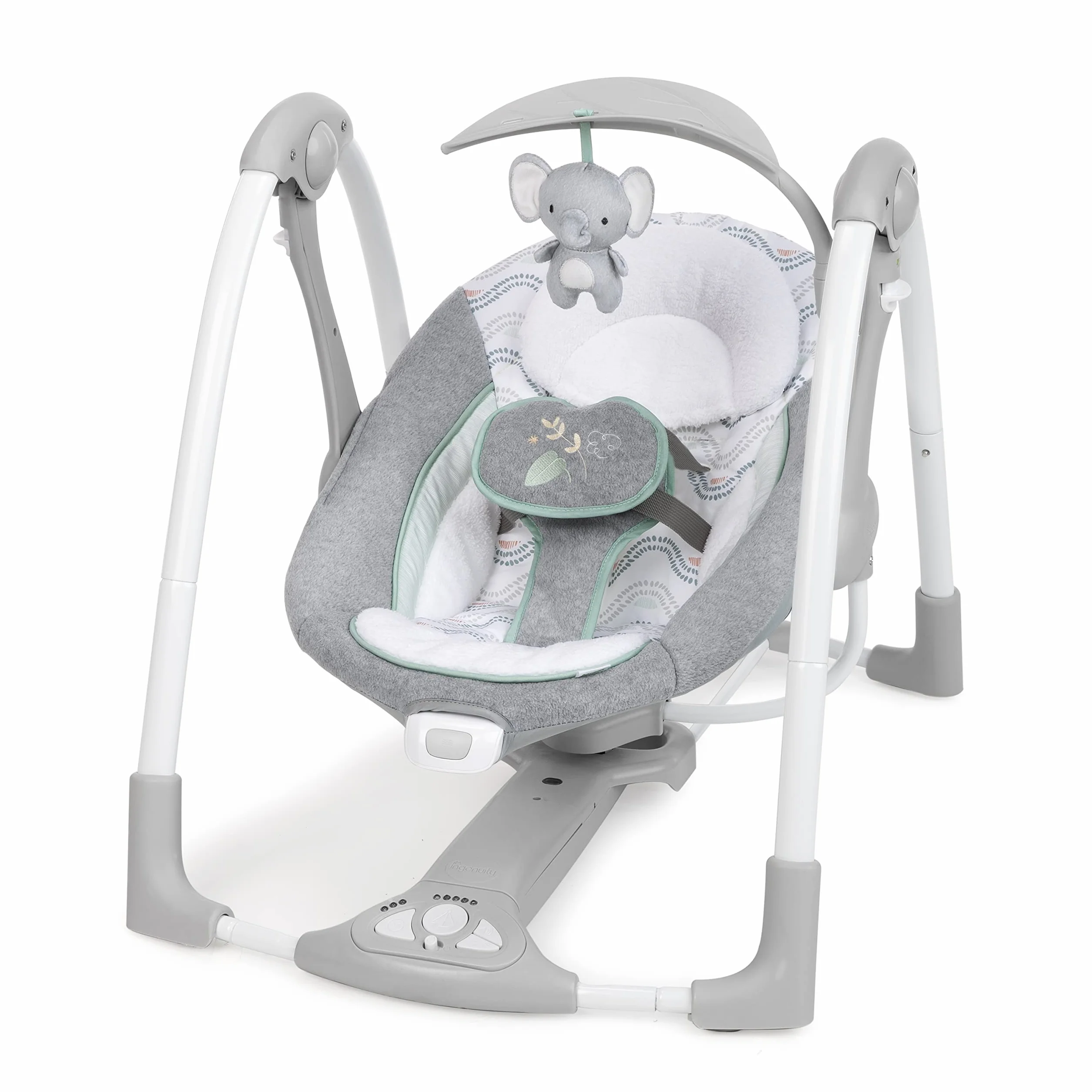 Ingenuity Huśtawka dziecięca 2 w 1 elektryczna przenośna wibracje odgłosy natury 0-9 miesięcy 9 kg