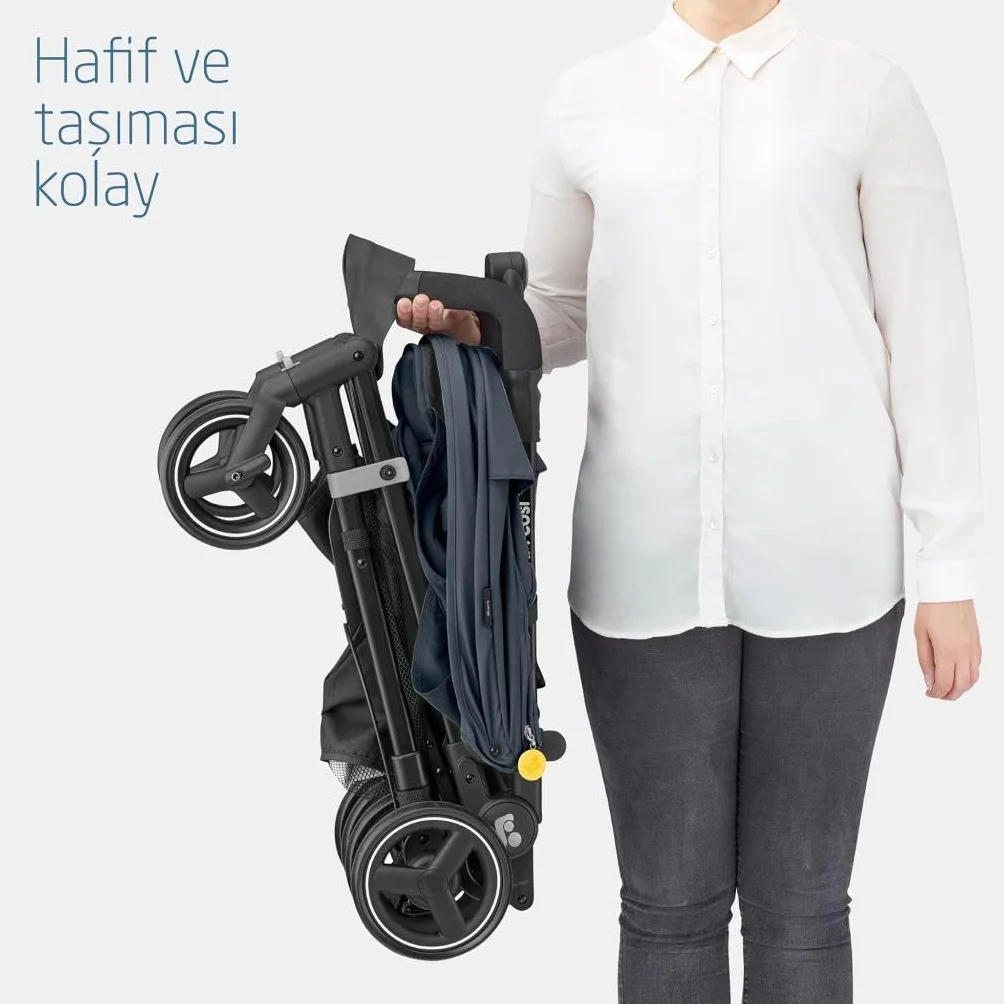 Maxi-Cosi Mara Buggy, bardzo lekki i kompaktowy wózek dziecięcy z 3 pozycjami leżenia, odpowiedni od urodzenia do ok. 4 lat (maks. 22 kg), Brave Graphite