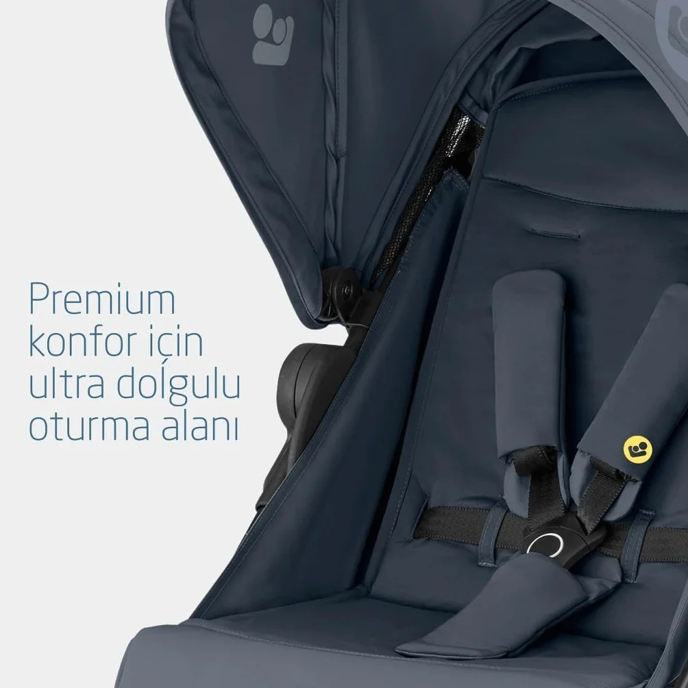 Maxi-Cosi Mara Buggy, bardzo lekki i kompaktowy wózek dziecięcy z 3 pozycjami leżenia, odpowiedni od urodzenia do ok. 4 lat (maks. 22 kg), Brave Graphite