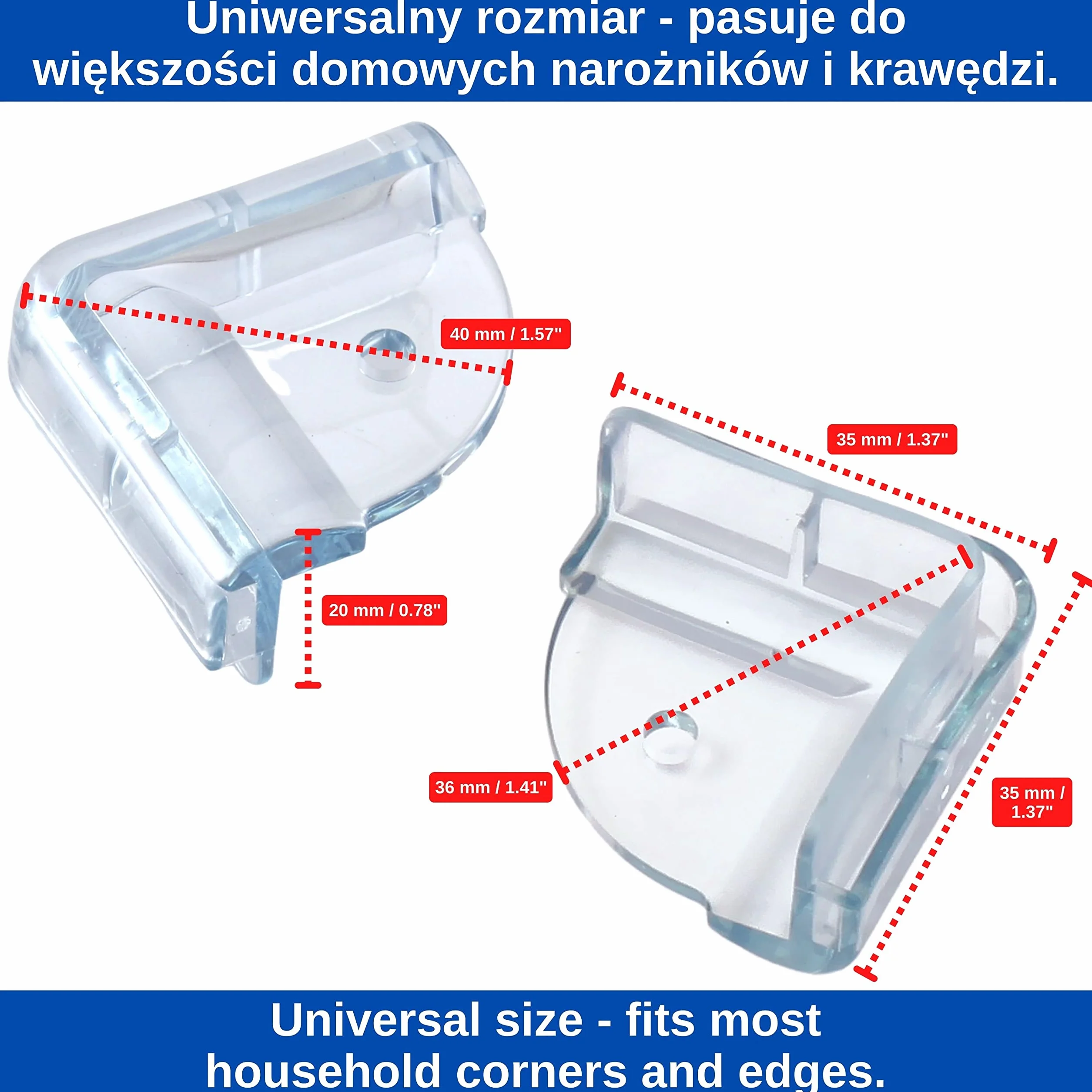 Ochraniacze narożników i krawędzi, 12 szt., wstępnie sklejone, krystalicznie czyste, specjalny klej, do narożników stołu i mebli, ochraniacz narożników dla dzieci, ochraniacz krawędzi dla dzieci