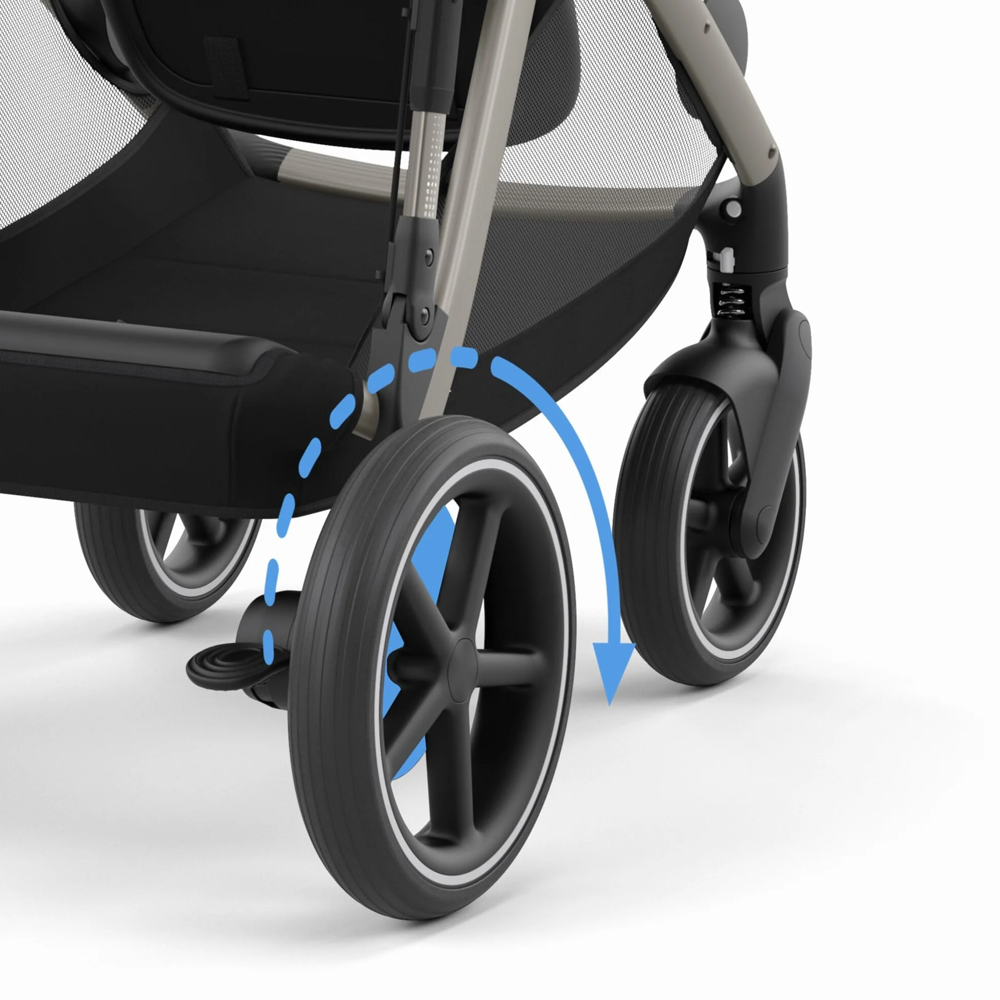 CYBEX Gold e-GAZELLE S wózek all-in-1 z napędem elektrycznym, od urodzenia do 4 lat, 22 kg, Seashell Beige