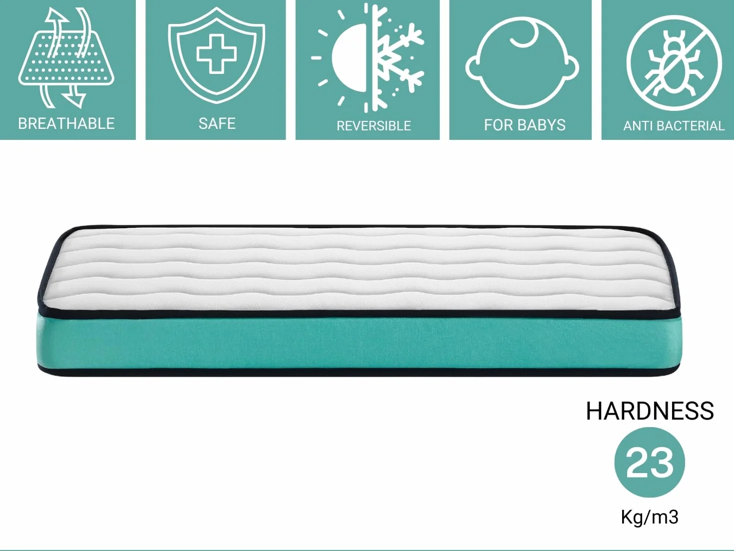 DREAMDI Materac łóżeczkowy 60x120x11 cm Comfort Baby oddychający ergonomiczny