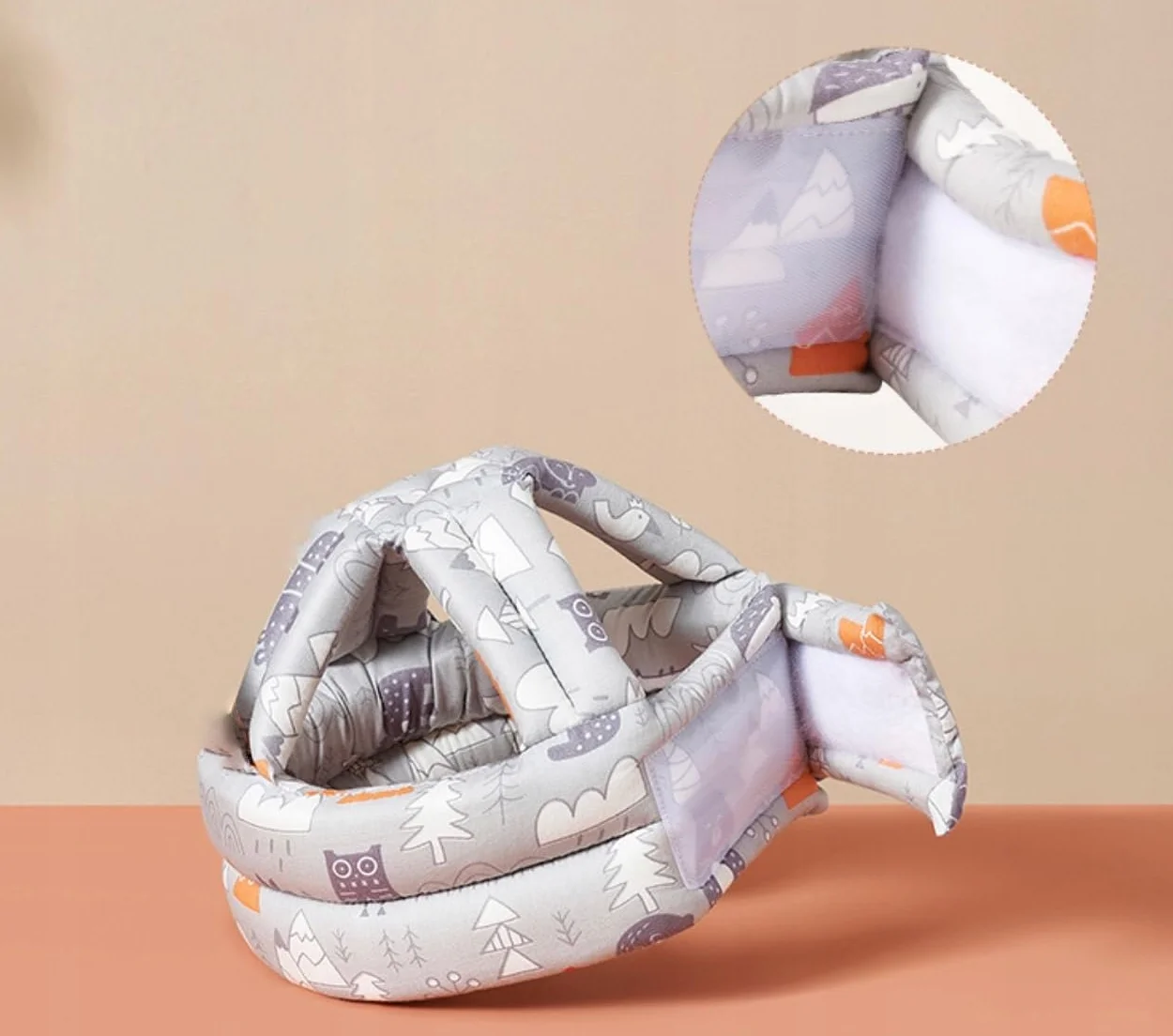 Kask ochronny dla dzieci regulowany antywstrząsowy miękki hełm 6–36m