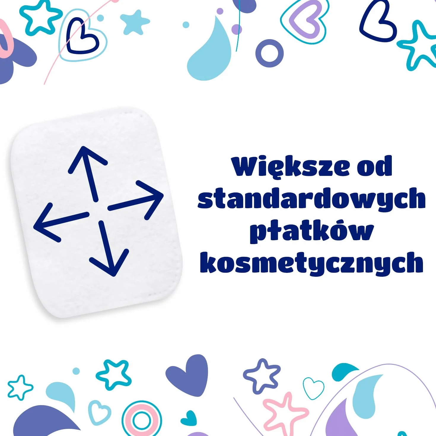 Kindii Pure Baby Pads – 100% bawełna – duże kwadratowe podkładki do skóry wrażliwej – zastępują wilgotne chusteczki – miękkie – miękkie krawędzie – nie strzępią się – 20 x 60 sztuk.
