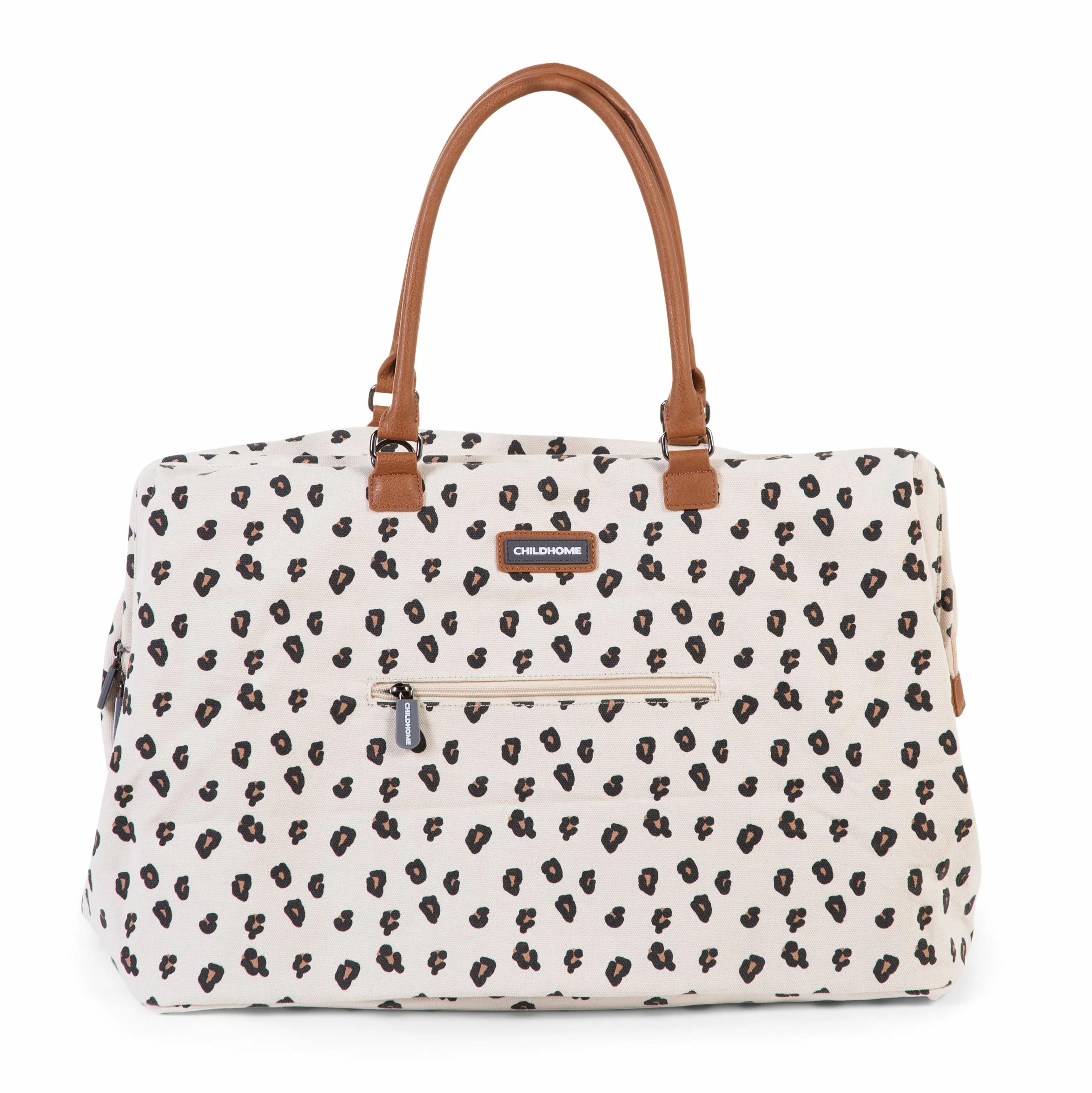 CHILDHOME, Mommy Bag, torba na pieluchy, dla kobiet w ciąży, torba podróżna, duża pojemność, mata do przewijania, regulowany pasek na ramię, izolowana kieszeń, przejście na walizkę, lampart