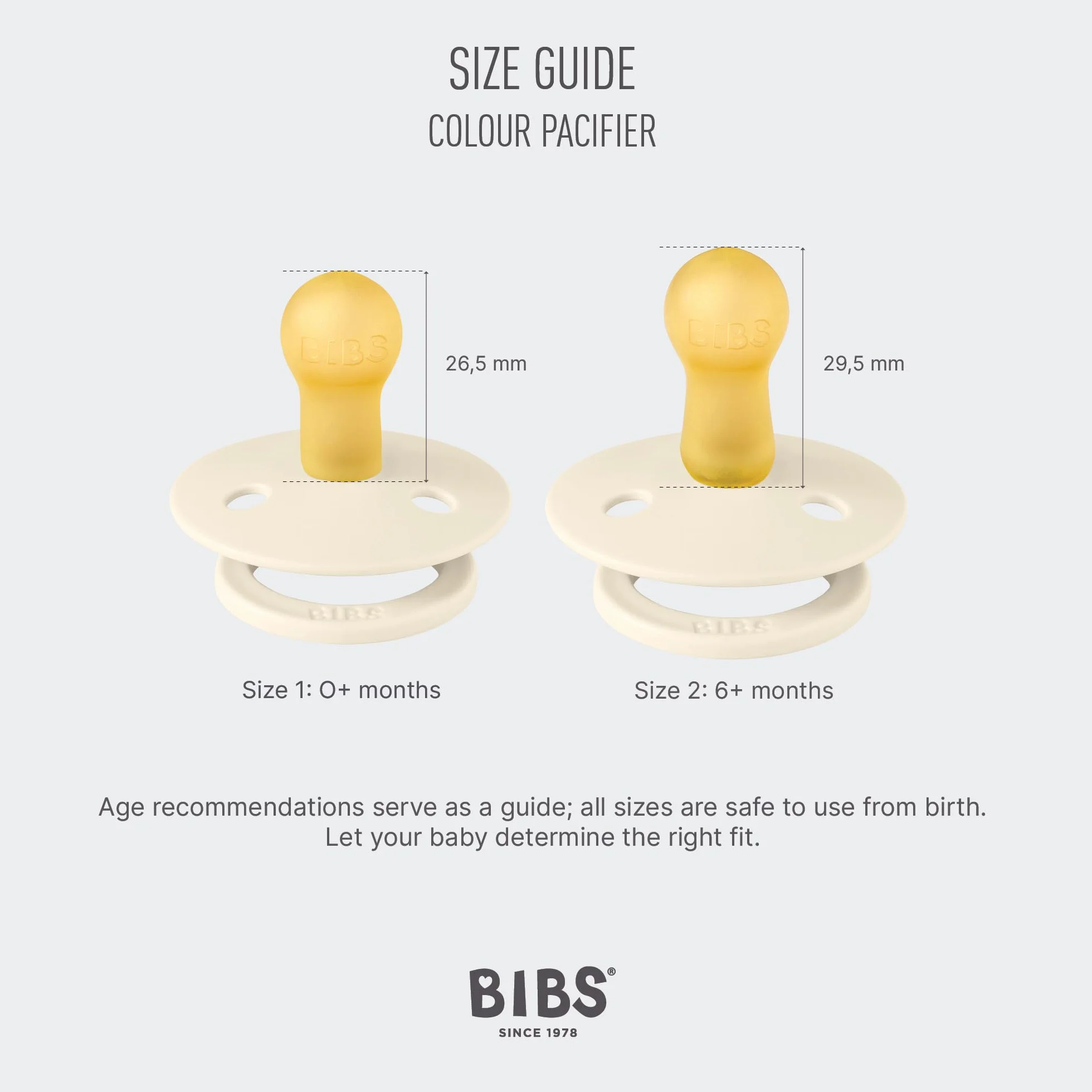BIBS Colour Studio smoczek, 2 sztuki, nie zawiera BPA, sutki w kształcie wiśni, kauczuk naturalny/lateks, wyprodukowano w Danii, rozmiar 1 (0-6 miesięcy), Pin Sage