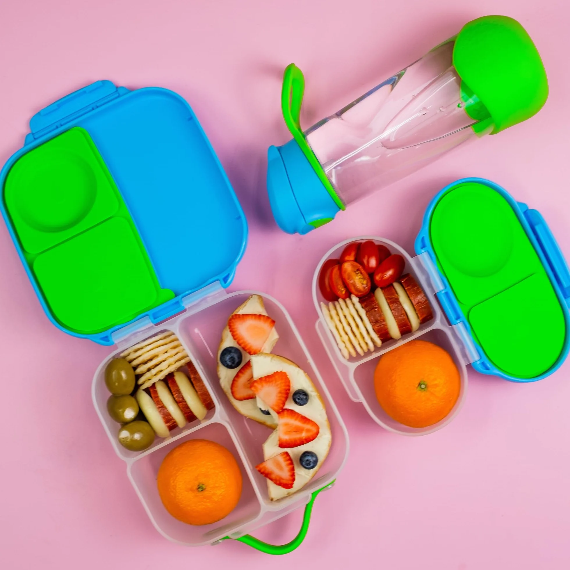 b.box Sportowa butelka na wodę, 600 ml, bez BPA, szczelna, trytanowa, silikon i wysokiej jakości materiały z tworzywa sztucznego dla niemowląt i małych dzieci (róża indygo)