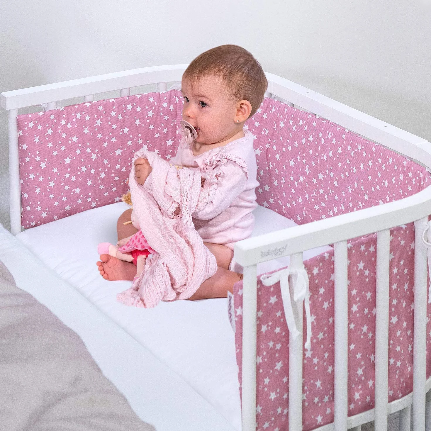 babybay Jersey prześcieradło z gumką Deluxe z membraną pasuje do modeli Maxi, Midi, Boxspring, Comfort i Comfort Plus, białe, 89 x 50 cm (pojedyncze opakowanie)
