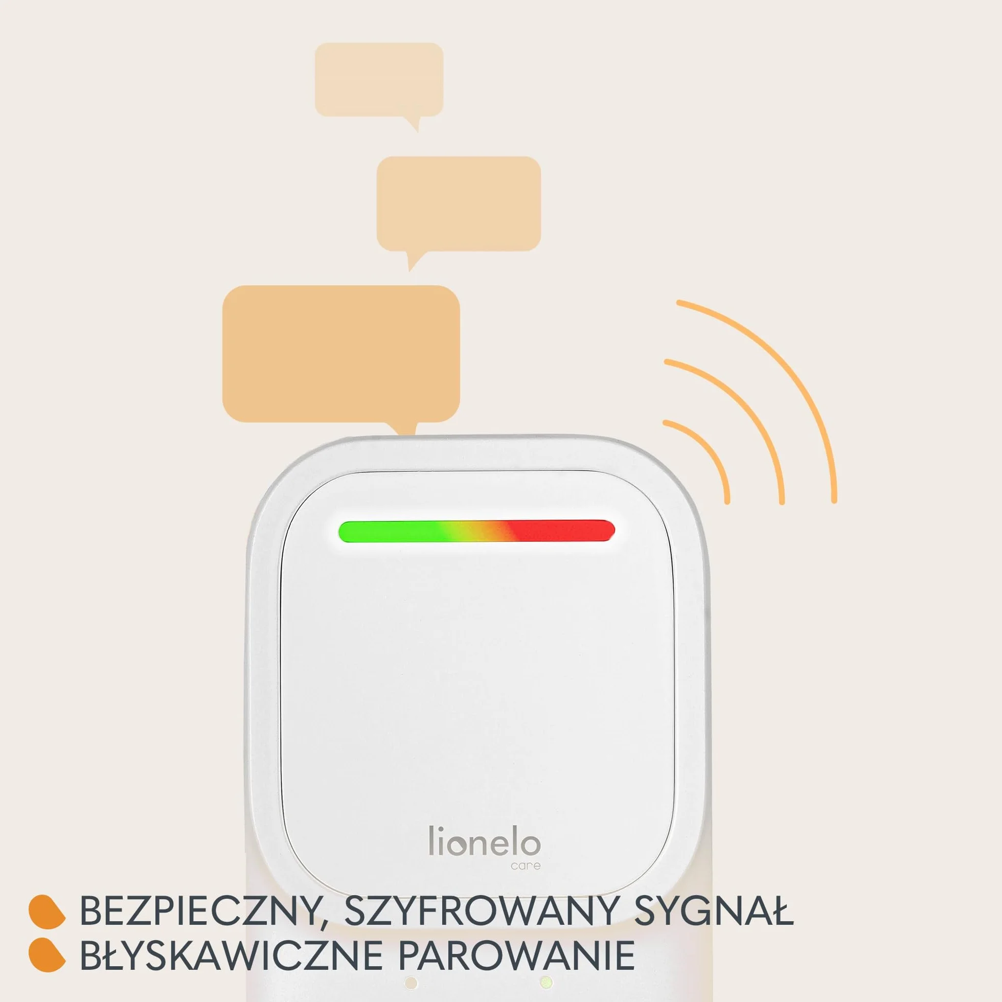 LIONELO Babyline 2.2 Niania Elektroniczna Audio z Lampką Nocną, Zasięg do 400 m Dwustronna Komunikacja Tryb Oszczędzania EcoVox, Alarmy, Bateria do 12 h, Regulacja Głośności