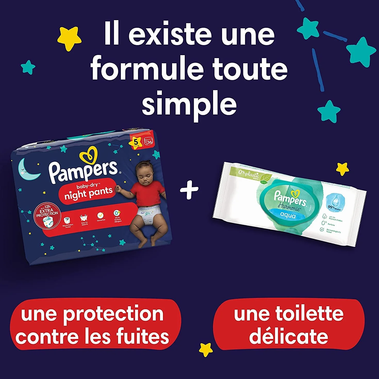 Pampers, rozmiar 5, 160 pieluch-majtek, 12-17 kg, wsparcie przed wyciekiem 360° z super chłonnym sercem dla wzmocnienia ochrony przez całą noc, opakowanie 1 miesiąc