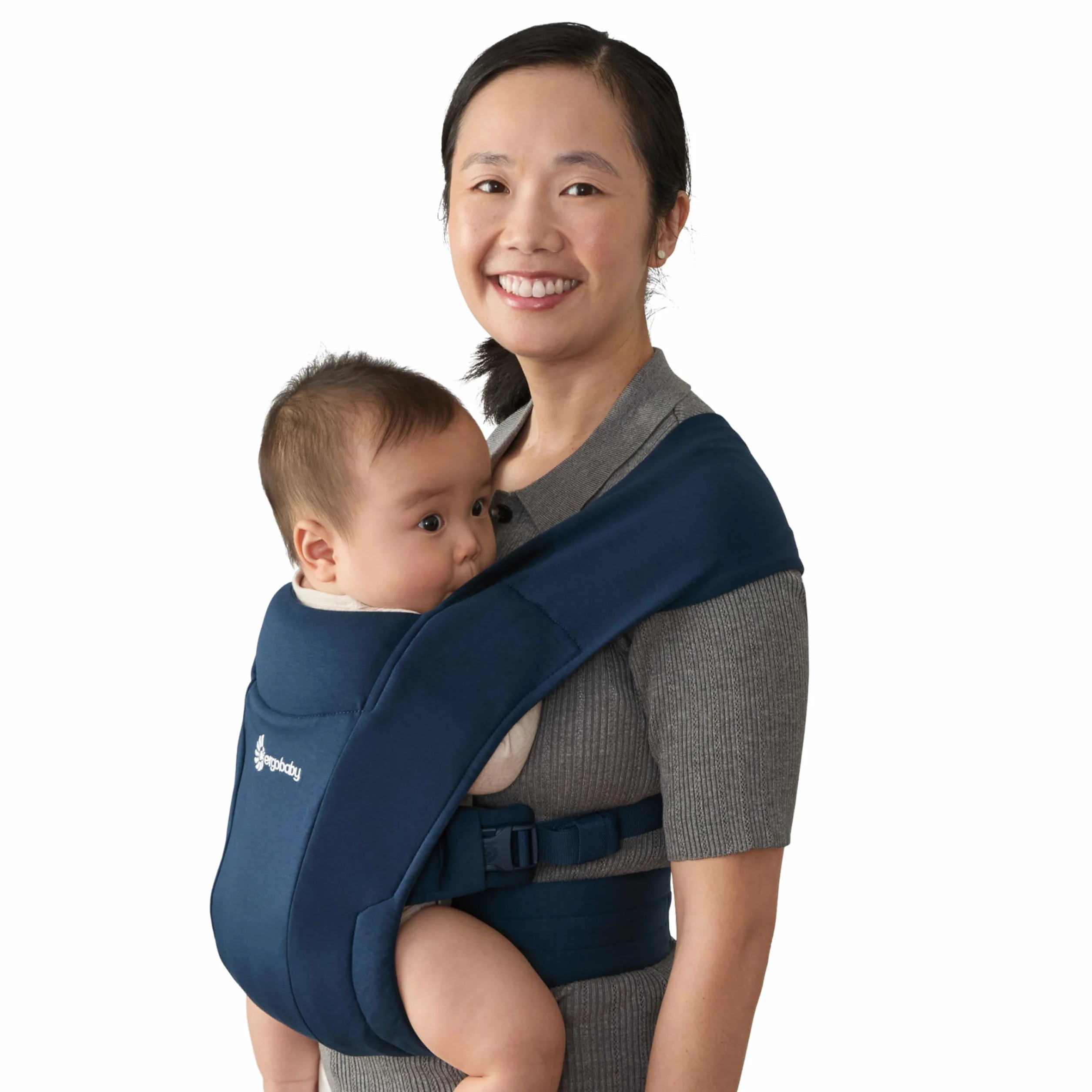 Ergobaby Nosidełko, 4-pozycyjna siatka Omni 360 Cool Air Mesh dla noworodka i malucha (0-4 lat), ergonomiczny nosidełko i plecak dla dziecka, Midnight Blue