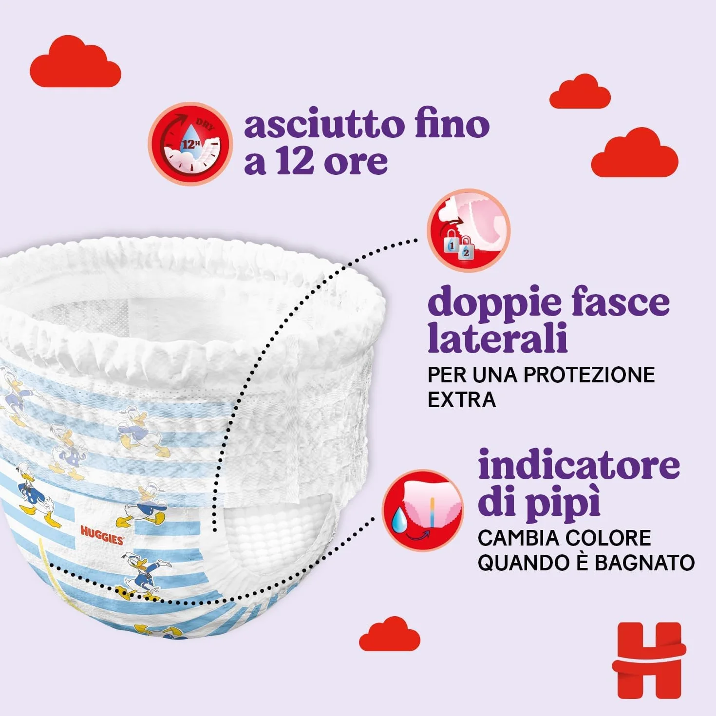 Huggies Ultra Comfort, pieluchy rozmiar 6 (15-25 kg), majtki z motywem Disneya, opakowanie Giga, 96 szt