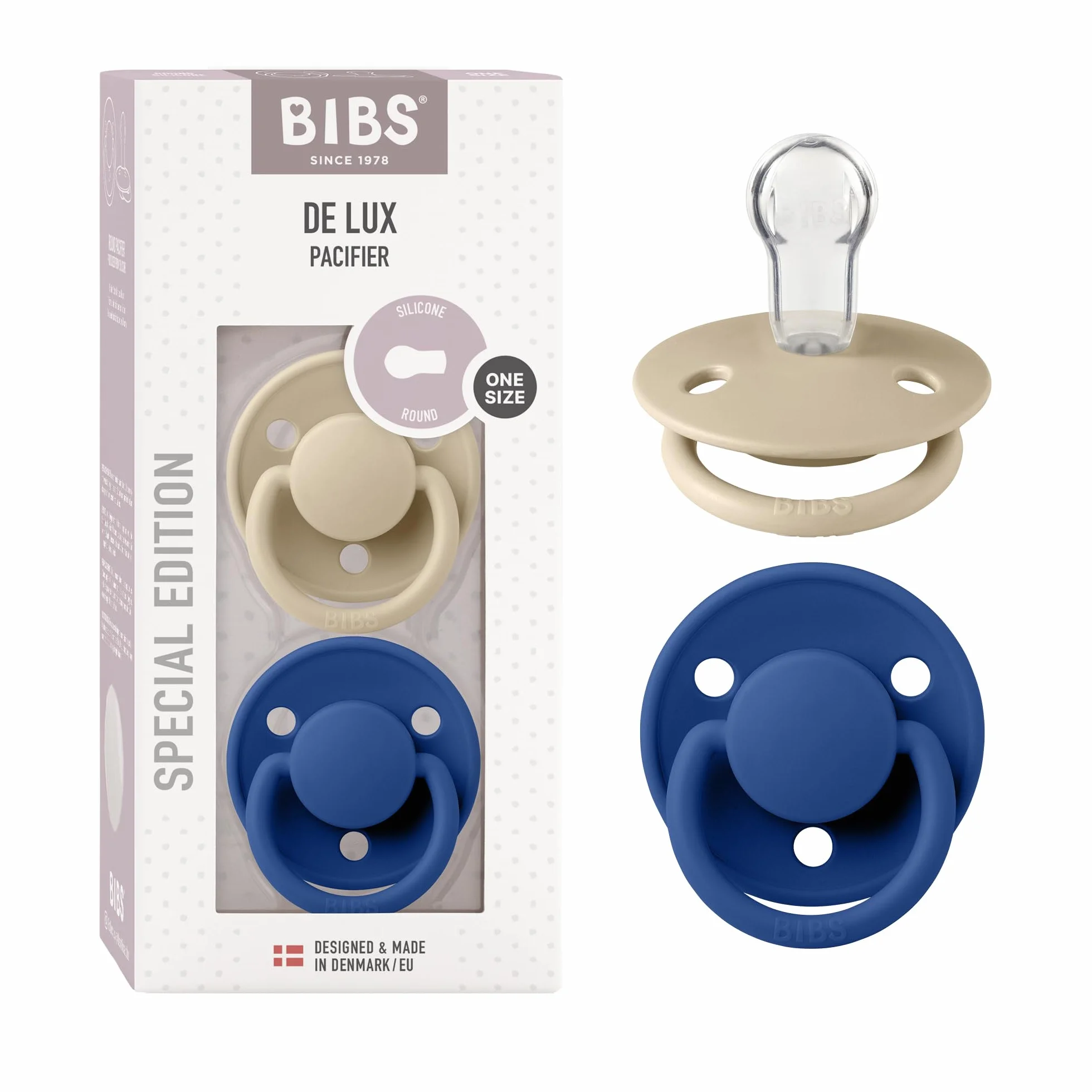 BIBS De Lux smoczek silikonowy w kształcie wiśni 0-36 miesięcy 2 sztuki