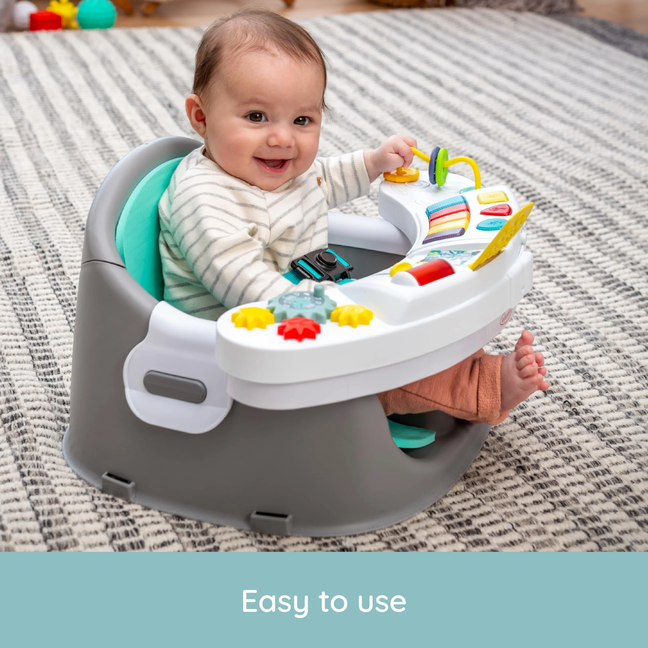 Infantino Krzesełko do Karmienia i Eksploracji Discovery Growing Baby Booster 3 w 1 Niebieskie